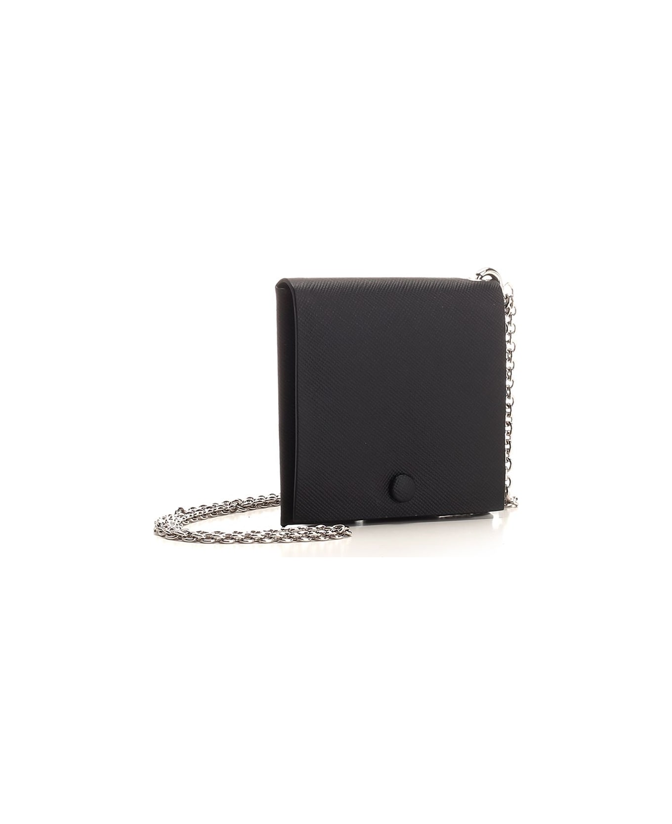 Maison Margiela Black Leather Clutch Bag - Black