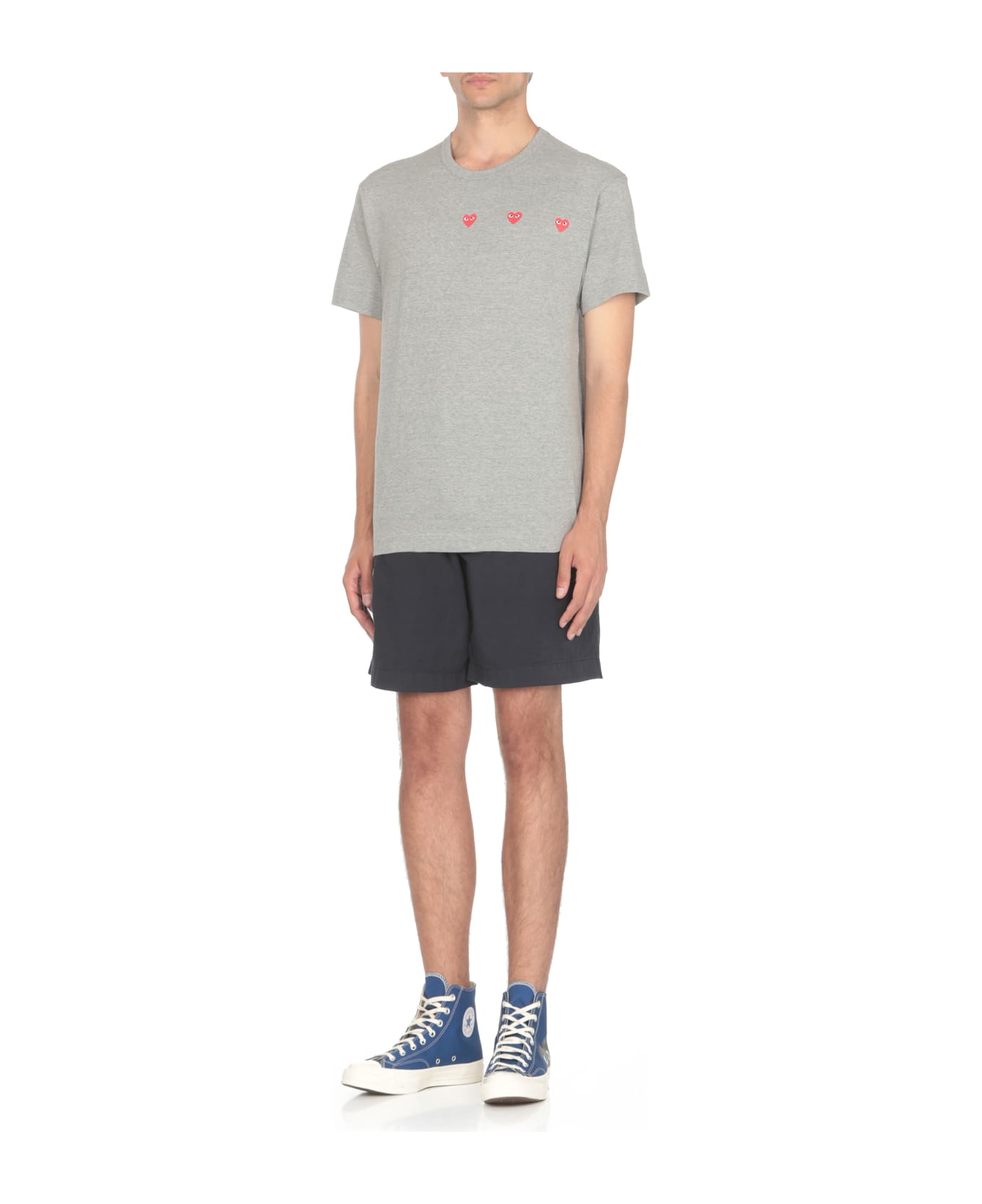 Comme des Garçons Play T-shirt With Logo - Grey