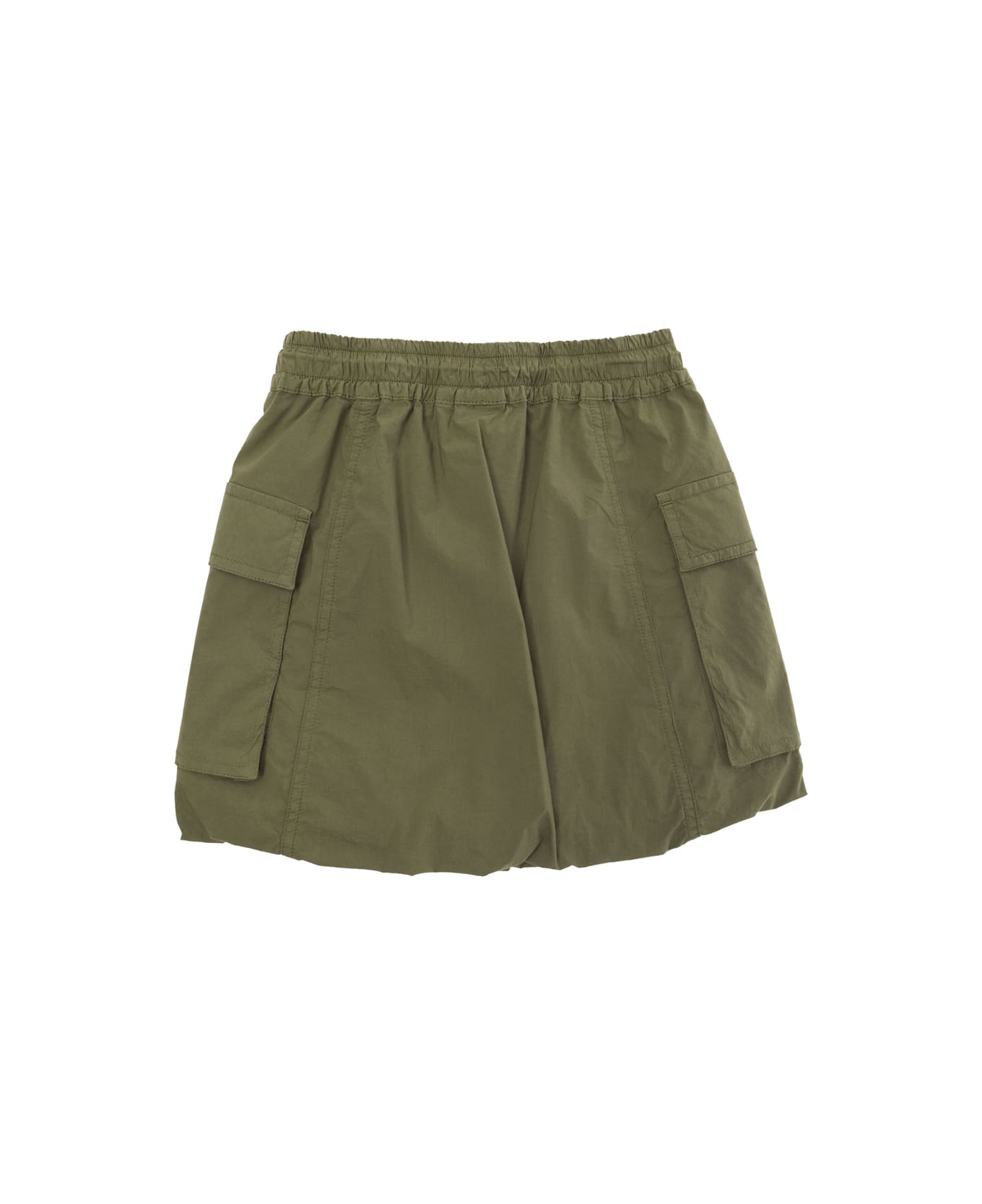 Aspesi Olive Green Skirt With Pockets In Cotton Girl - Green