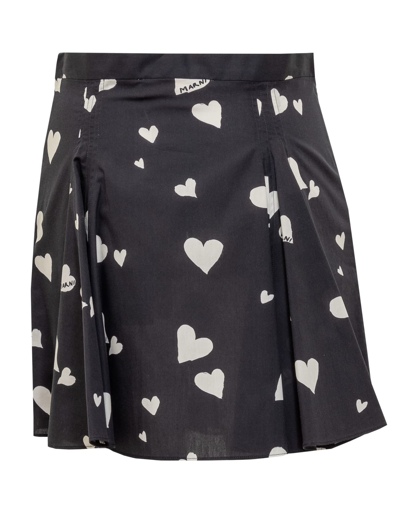 Marni Bunch Of Hearts Miniskirt - BLACK スカート