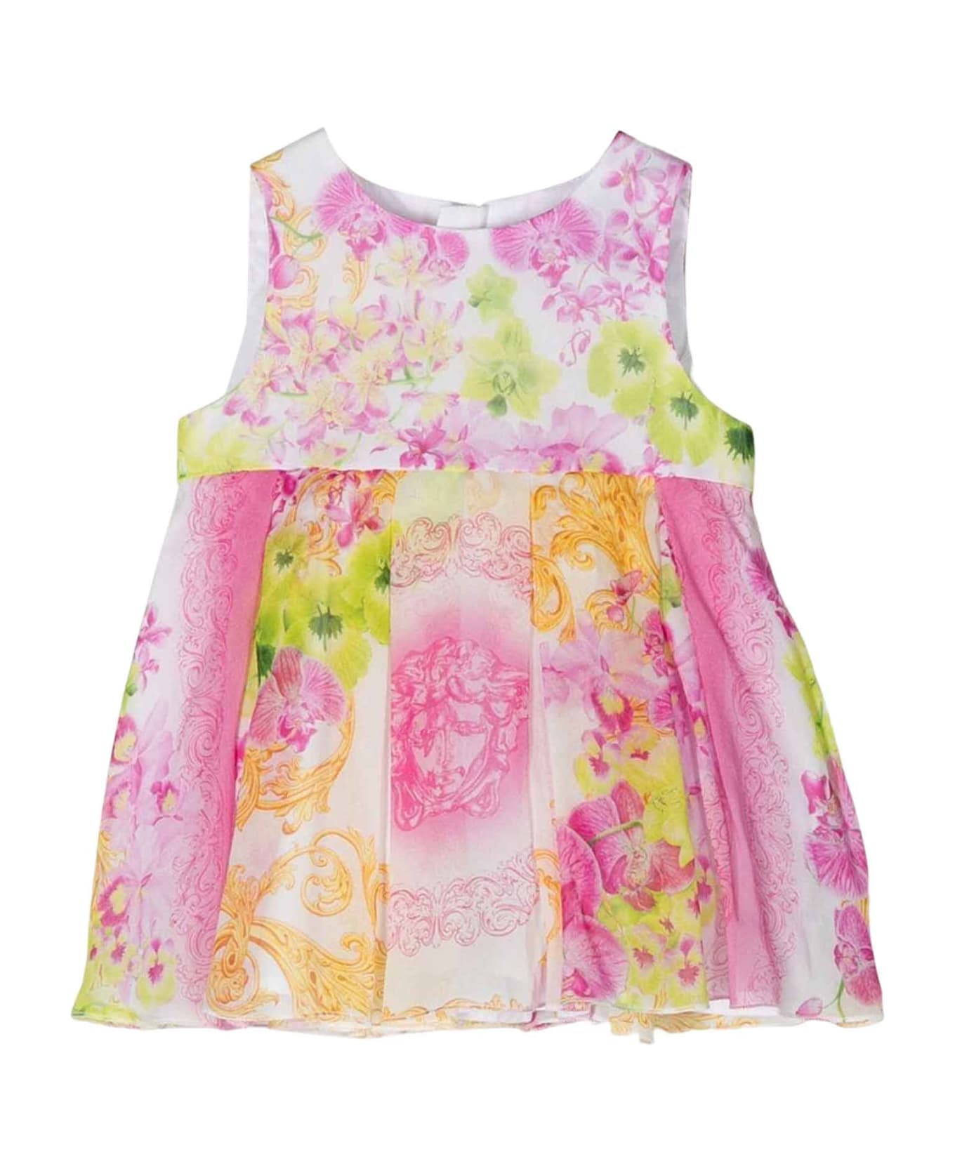 Young Versace Multicolor Dress Baby Girl Kids - Multicolor