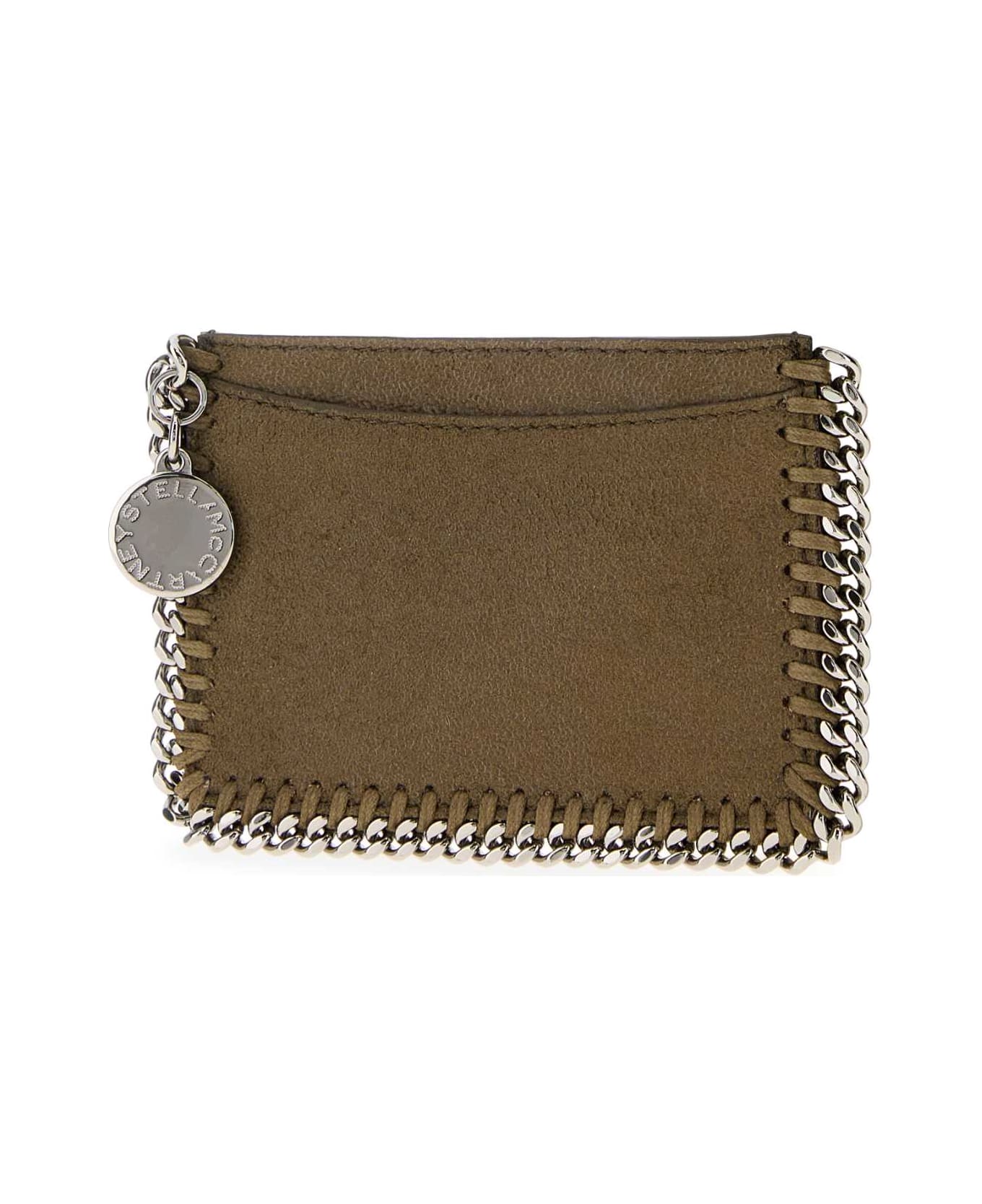 Stella McCartney Olive Green Shaggy Deer Falabella Card Holder - OLIVE