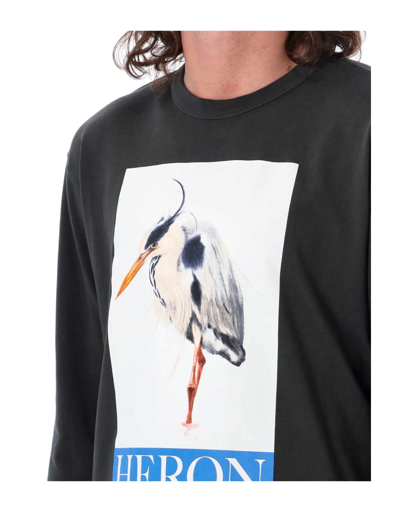 HERON PRESTON Heron Painted L/s Tee - BLACK