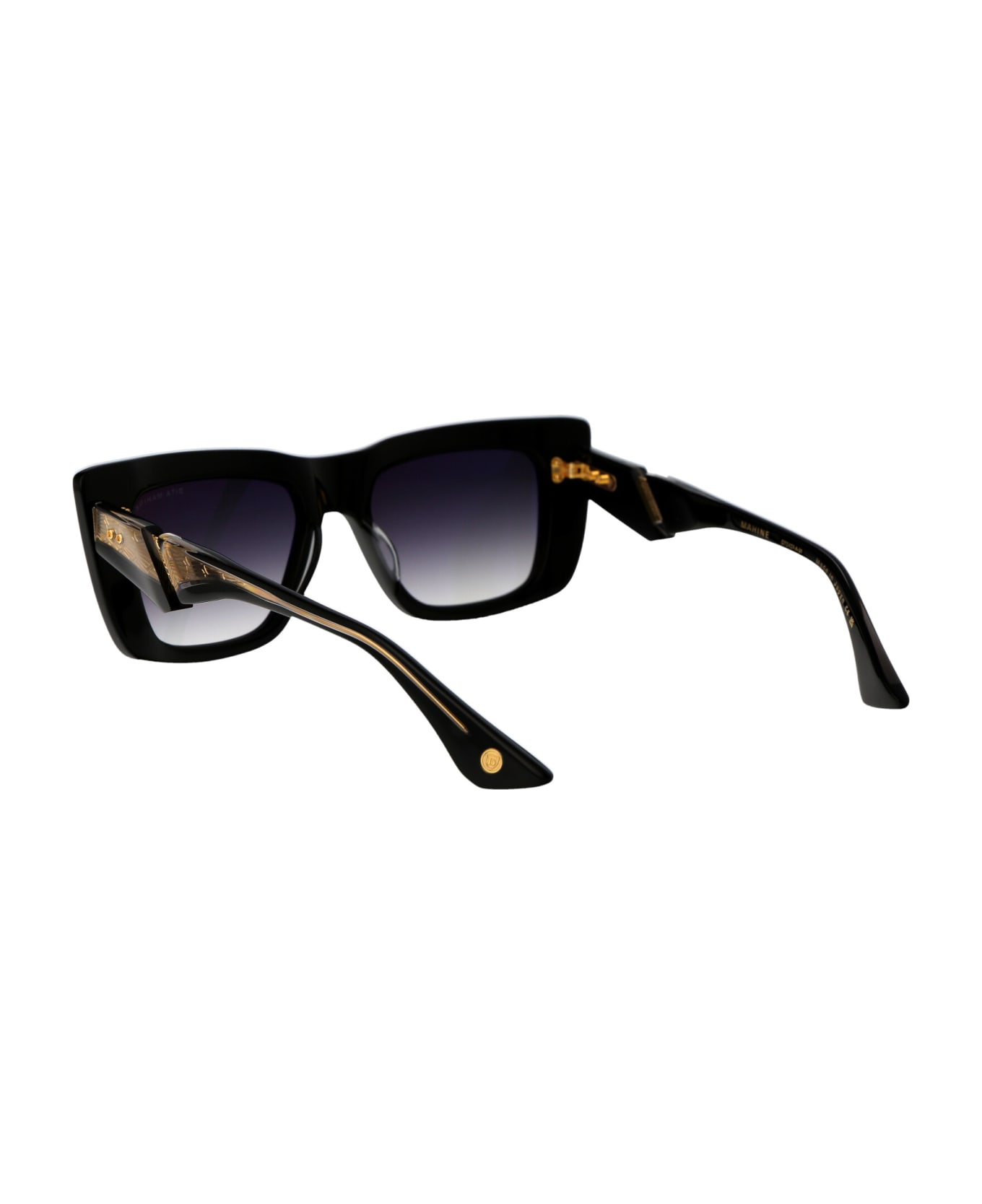 Dita Mahine Sunglasses - 01 BLACK - YELLOW GOLD W/ GREY TO CLEAR GRADIENT