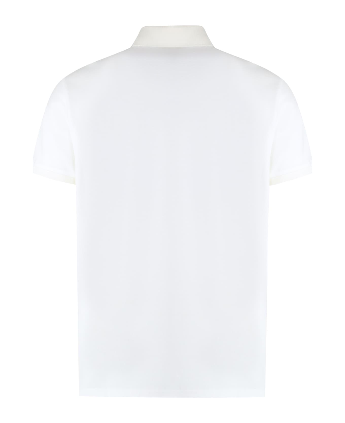 Etro Short Sleeve Cotton Polo Shirt - Ivory