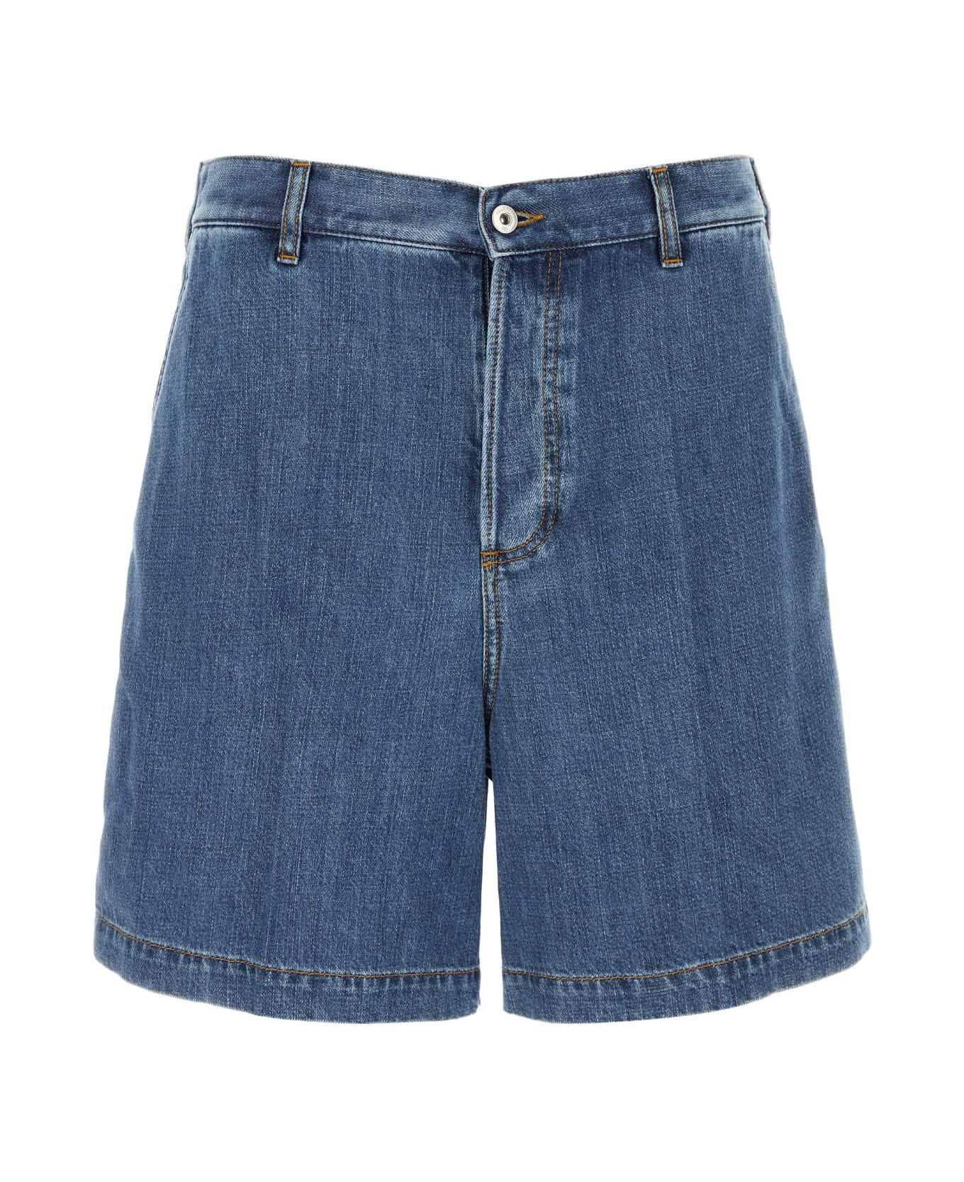 Valentino Garavani Denim Bermuda Shorts - MEDIUMBLUEDENIM