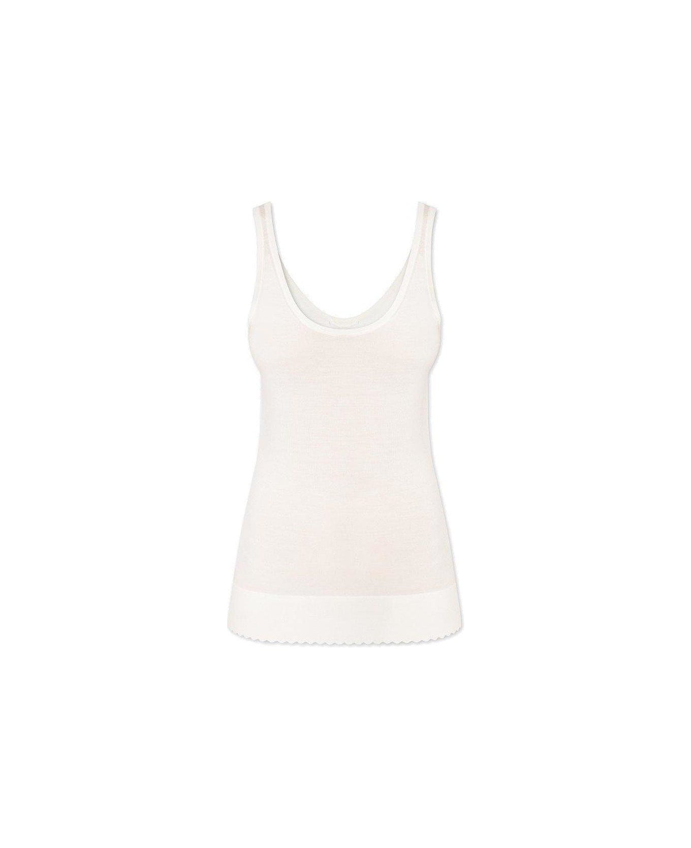 Chloé Sleeveless Knitted Top - Bianco