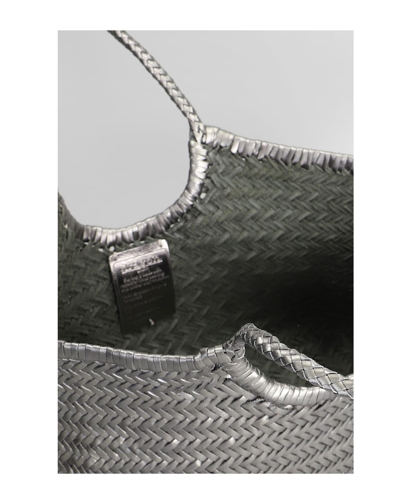 Dragon Diffusion Nantucket Basket Big Tote In Gunmetal Leather - Gunmetal