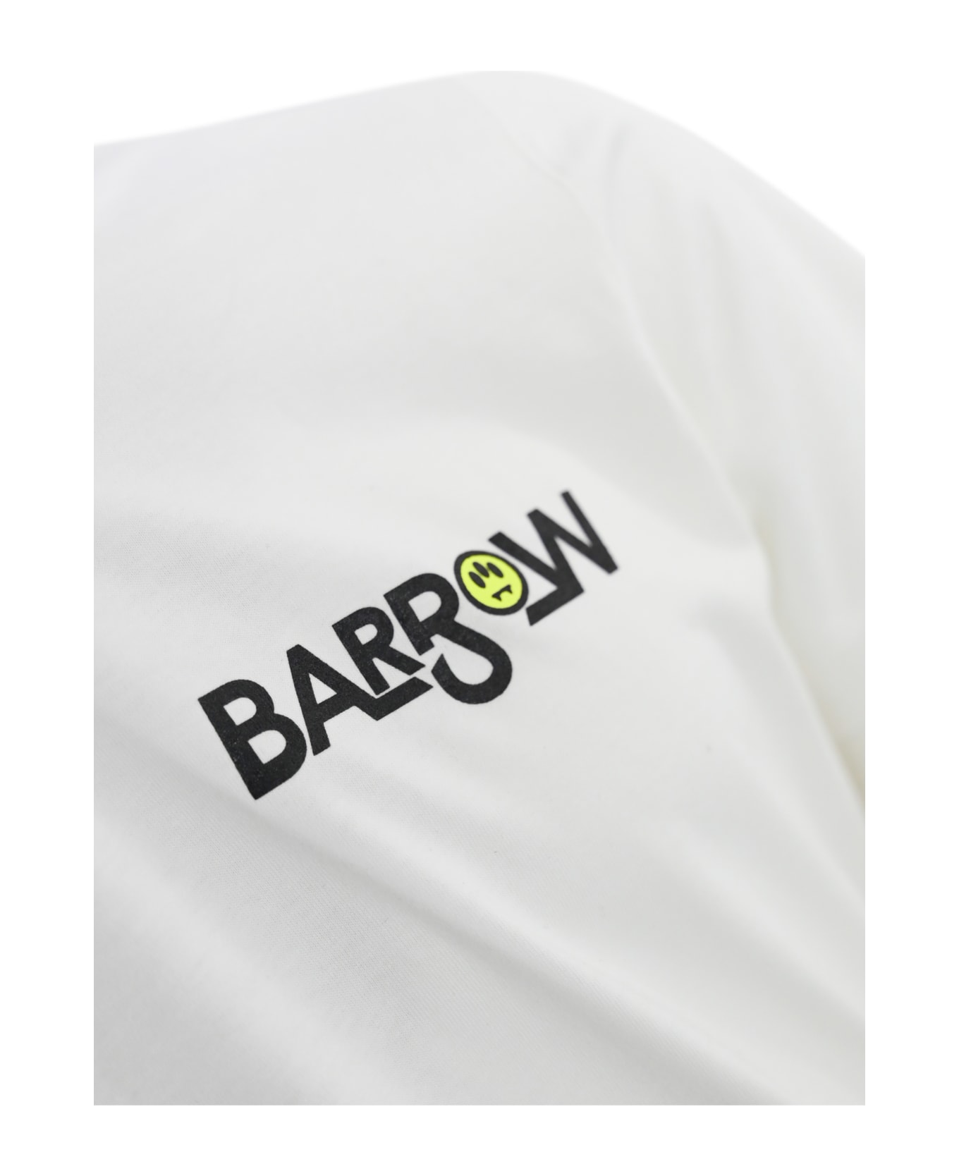 Barrow 3d Palm Print Cotton T-shirt - White