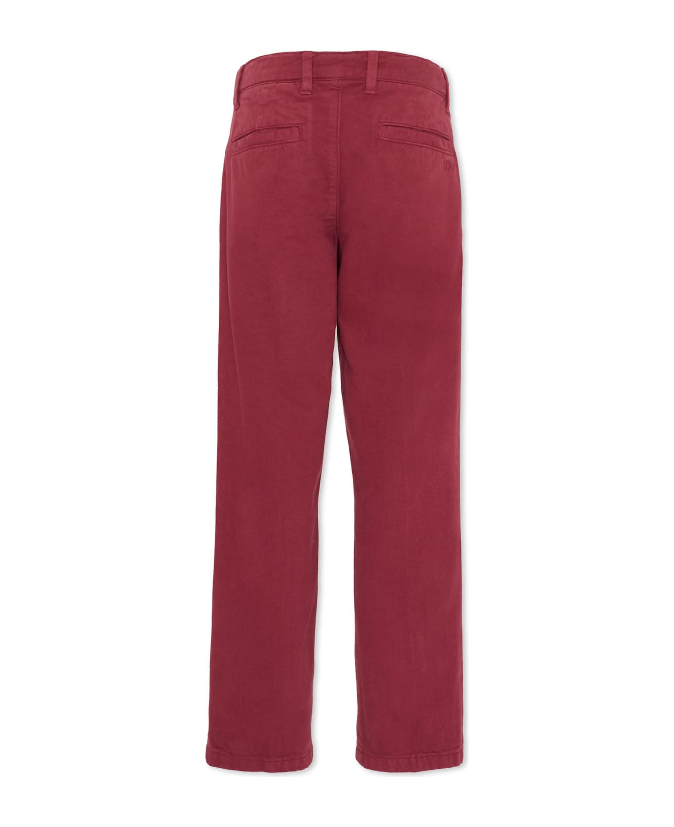Fay Burgundy Trousers For Boy With Logo - Bordeaux ボトムス