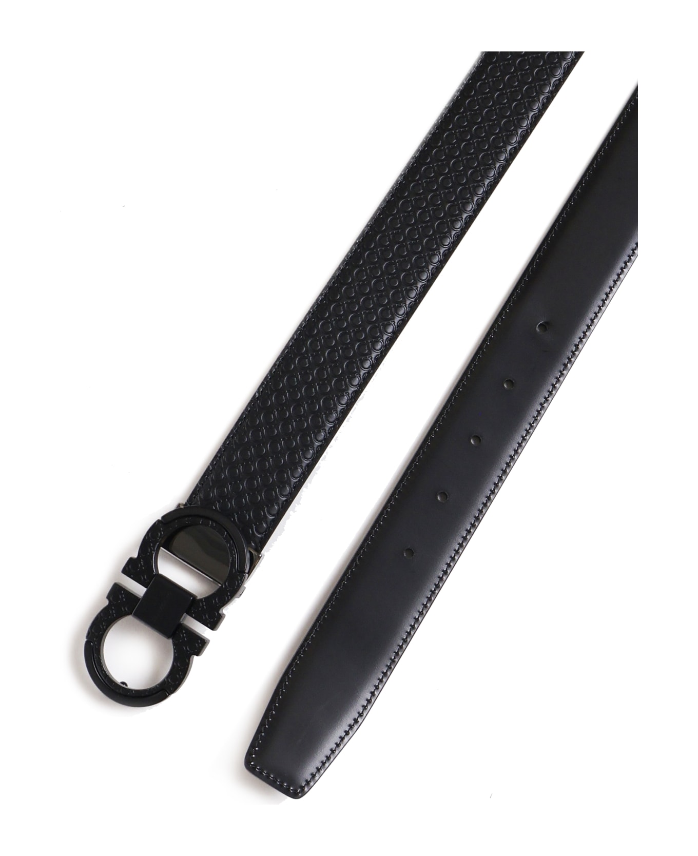 Ferragamo Gancini Belt Reversible - Black