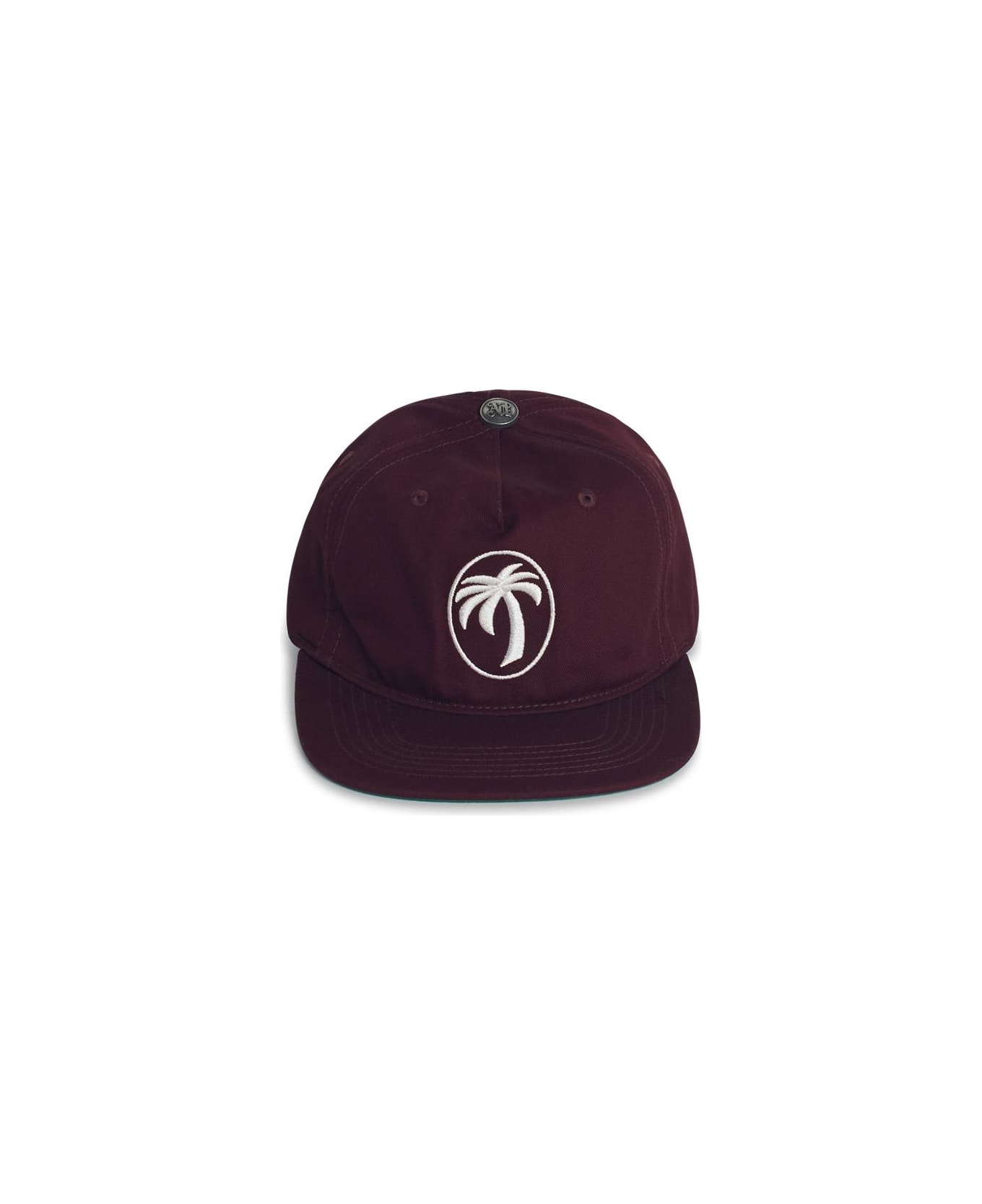 Palm Angels Oval
 Burgundy Cotton Cap - Bordeaux