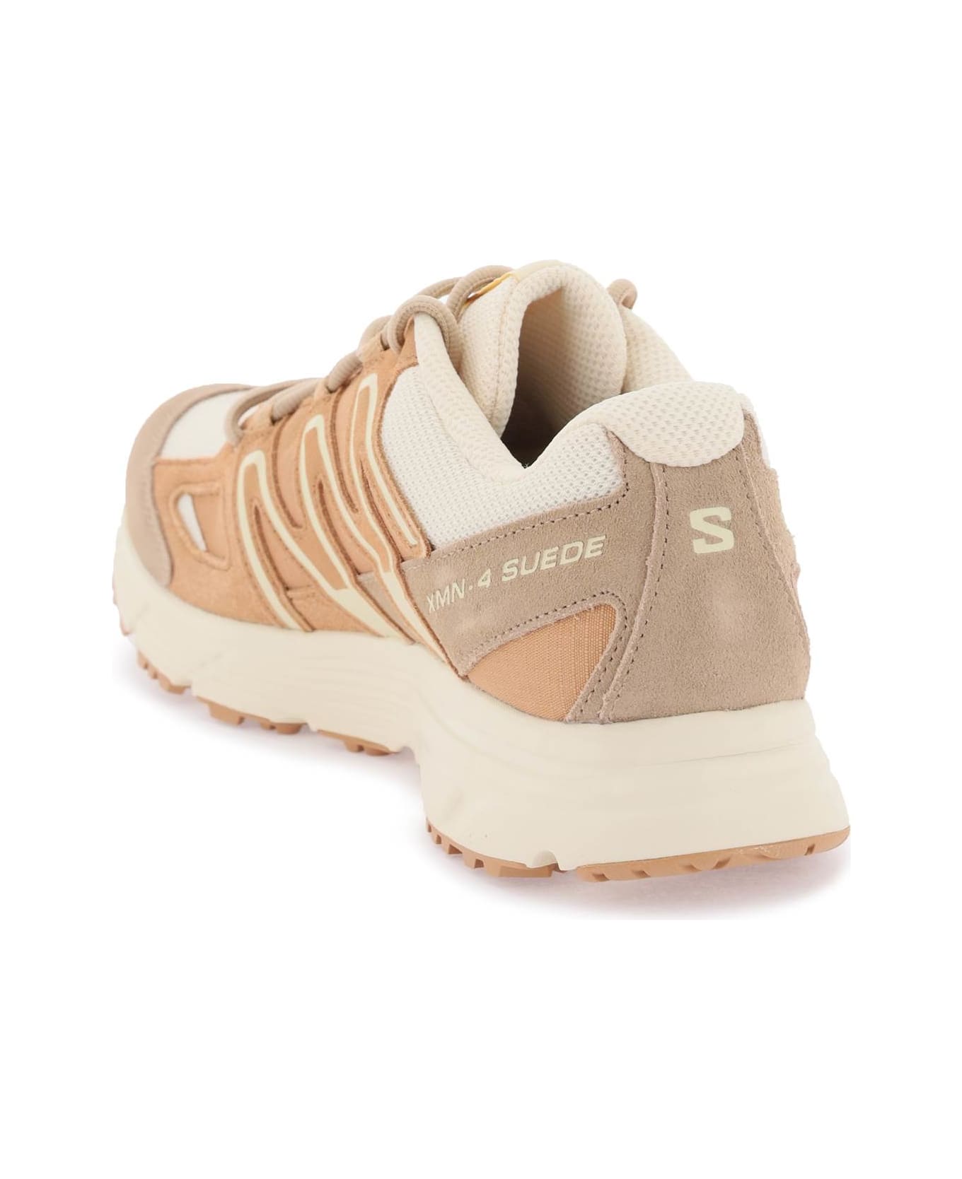 Salomon X-mission 4 Suede Sneakers - NATURAL SANDSTORM BLEACHED SAND (White)