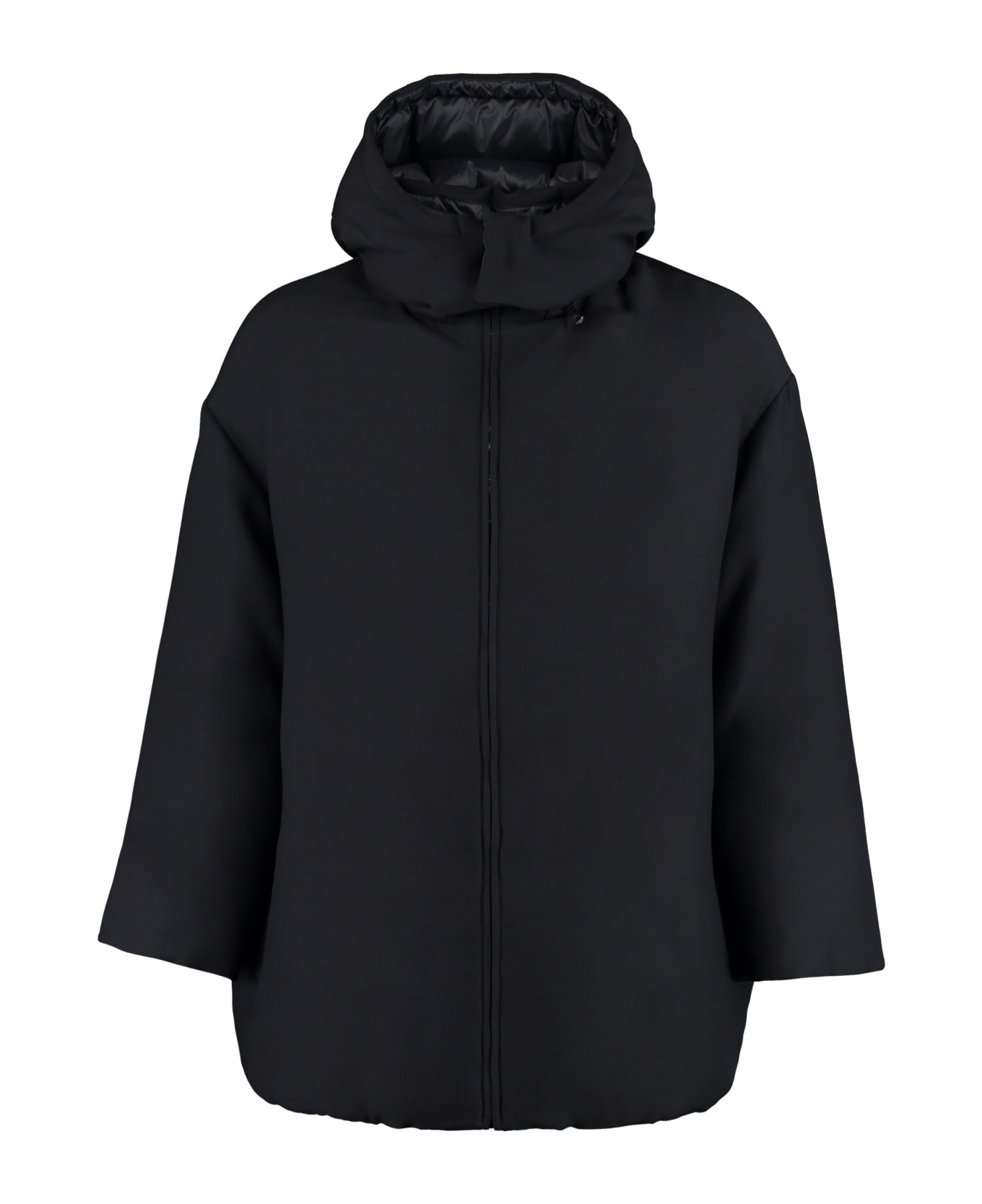 Valentino Reversible Hooded Down Jacket - black