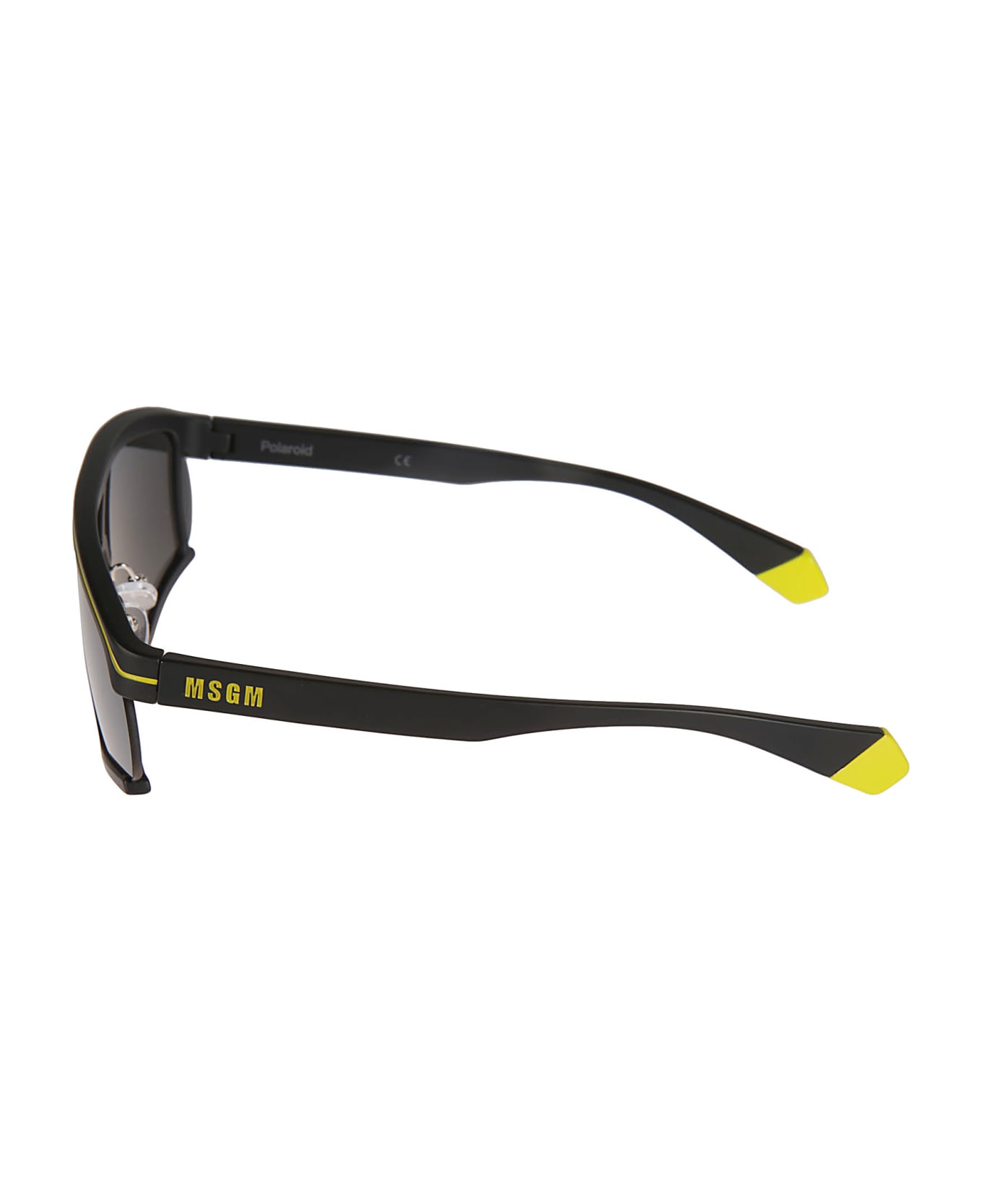 MSGM Polaroid Logo Sunglasses - Black/Yellow サングラス