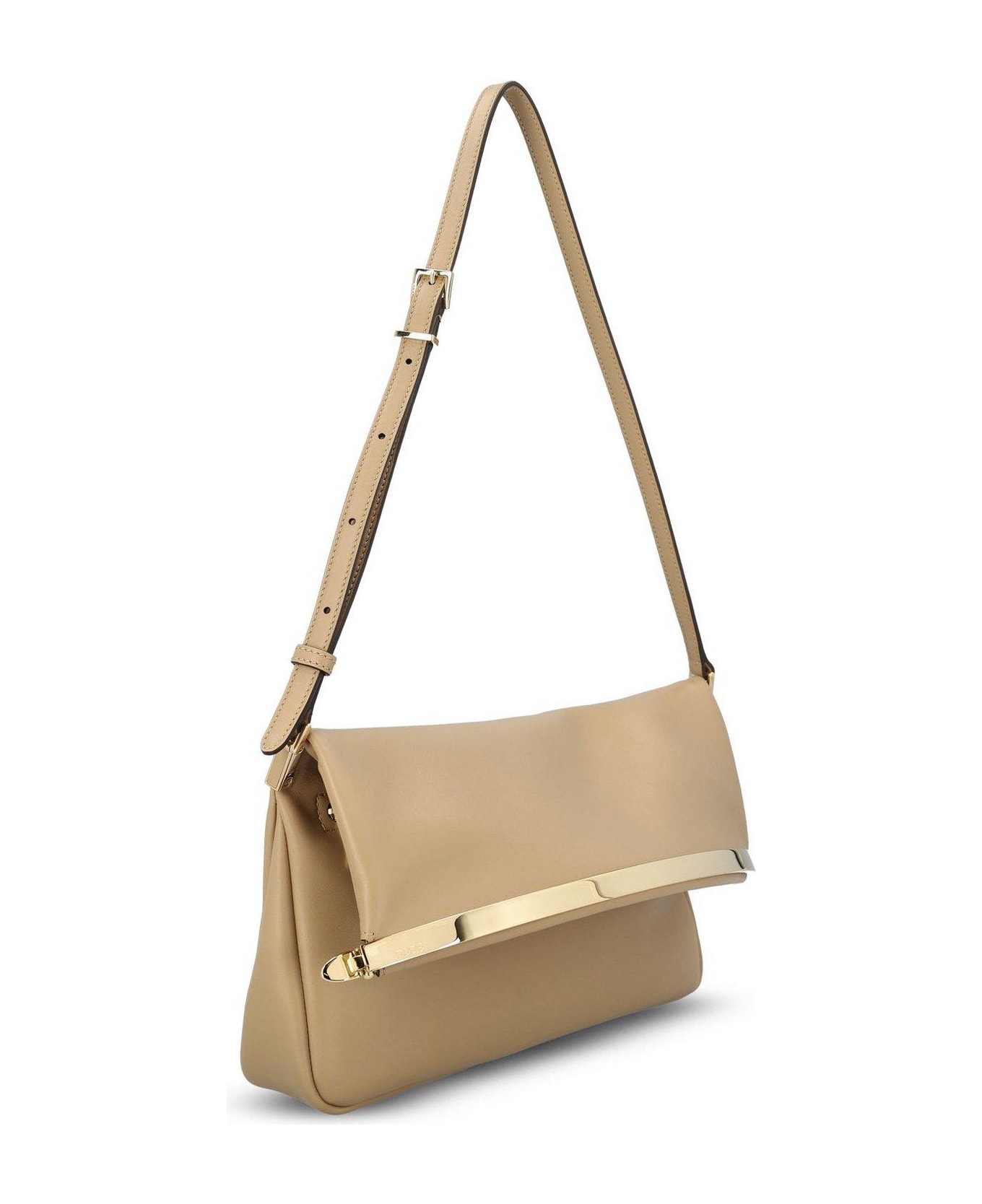 Tod
s Logo Debossed Flap Bag