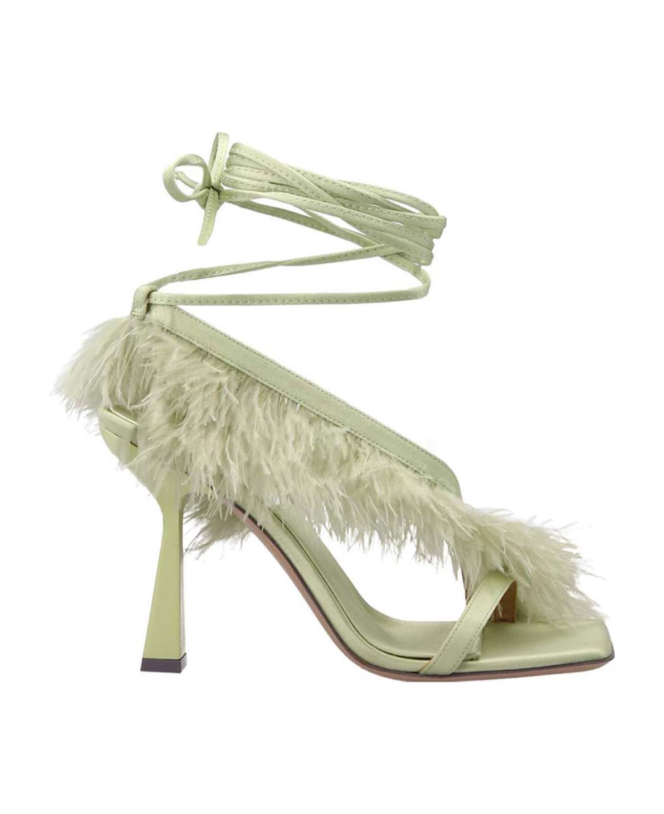 Sebastian Milano 'feather Wrap Sandals - Green