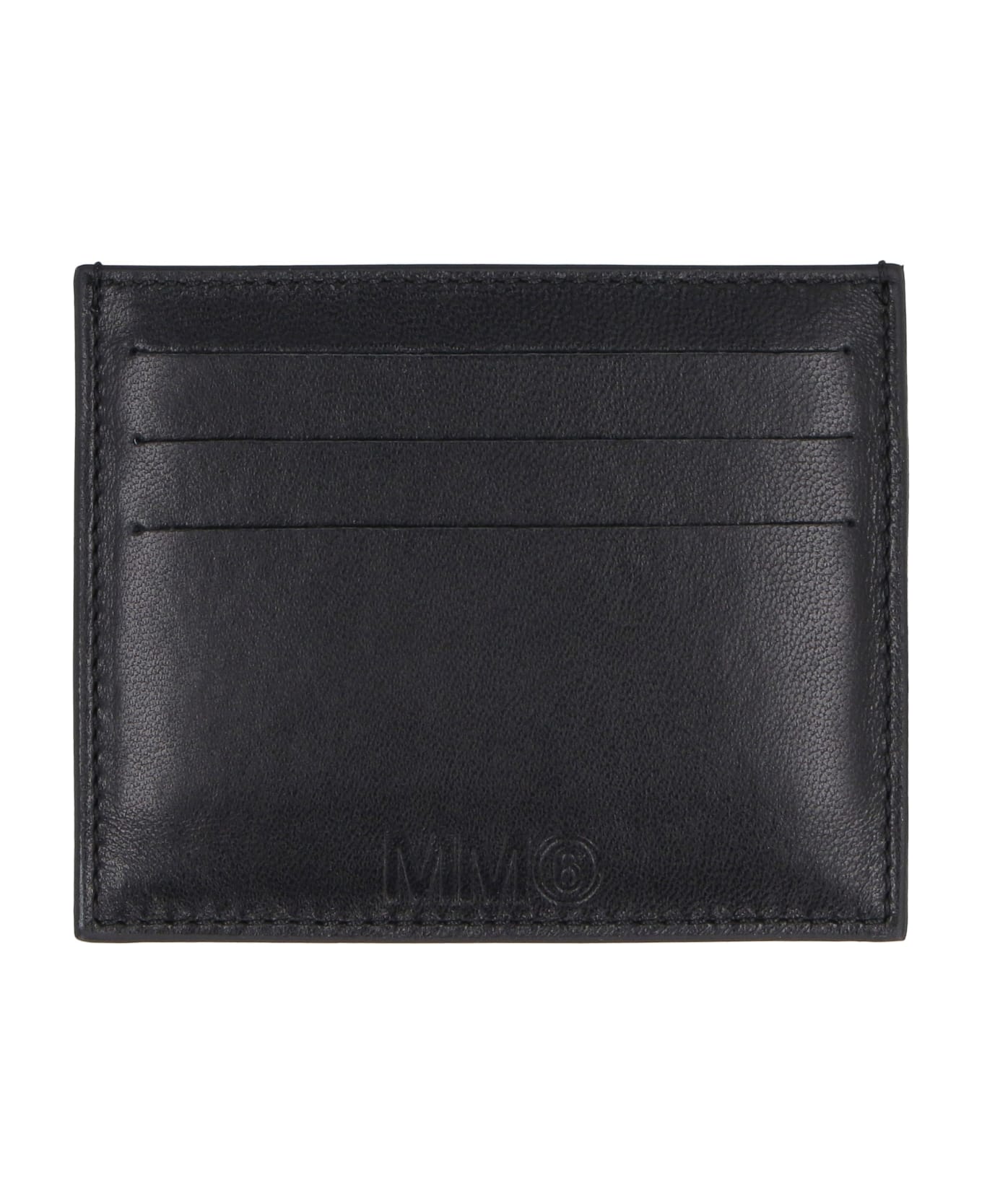 MM6 Maison Margiela Leather Card Holder - BLACK