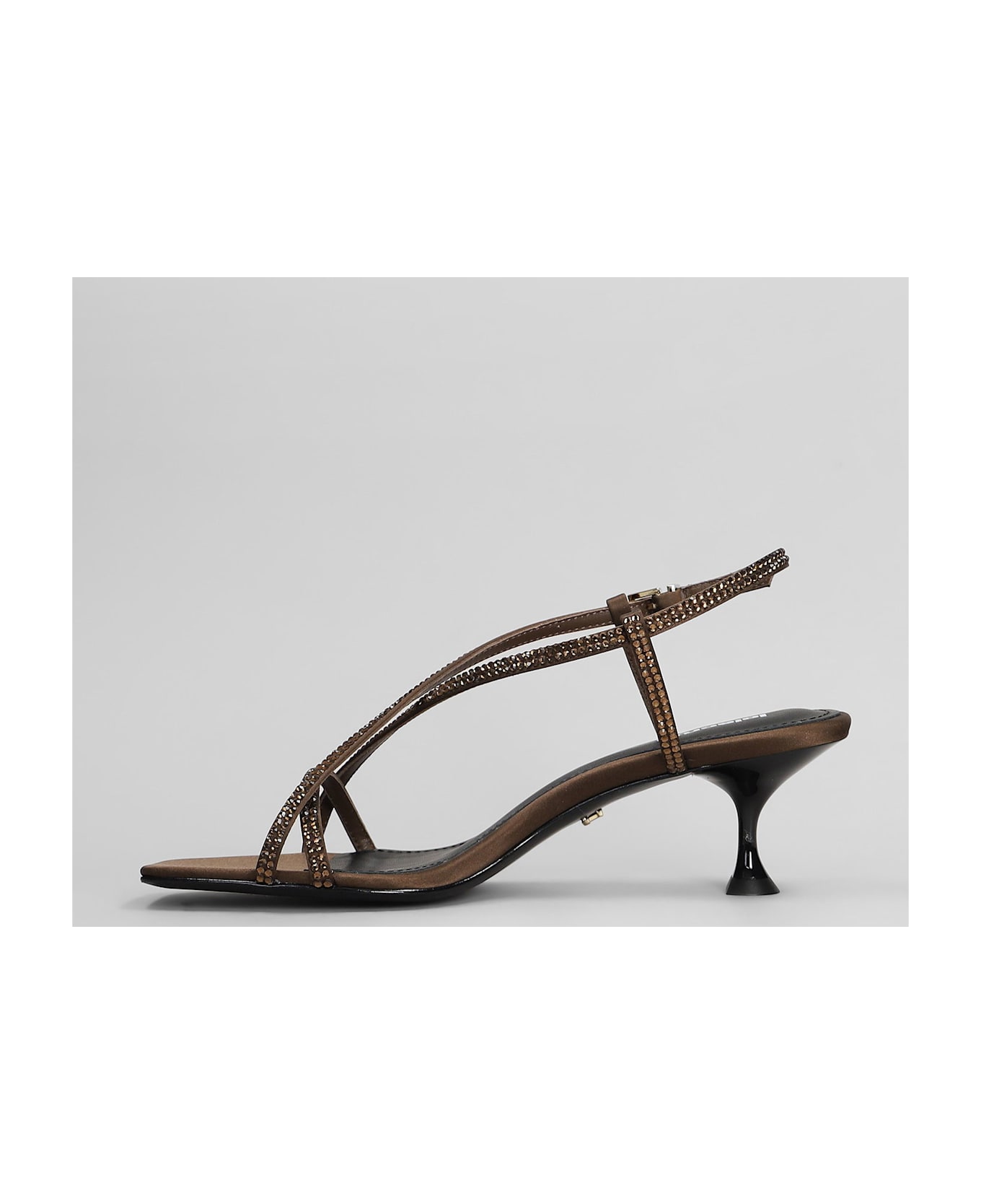 Lola Cruz Liberty Heel 55 Sandals In Brown Leather - brown