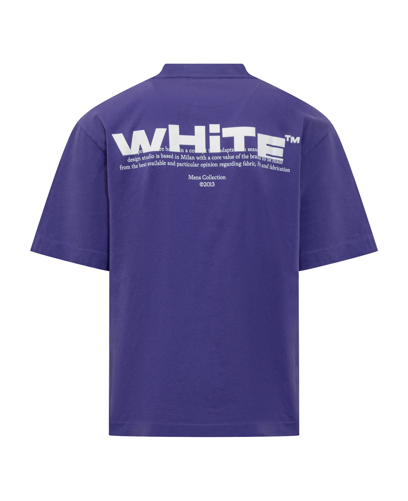 Off-White Off Split Crewneck T-shirt - DEEP BLUE WHITE