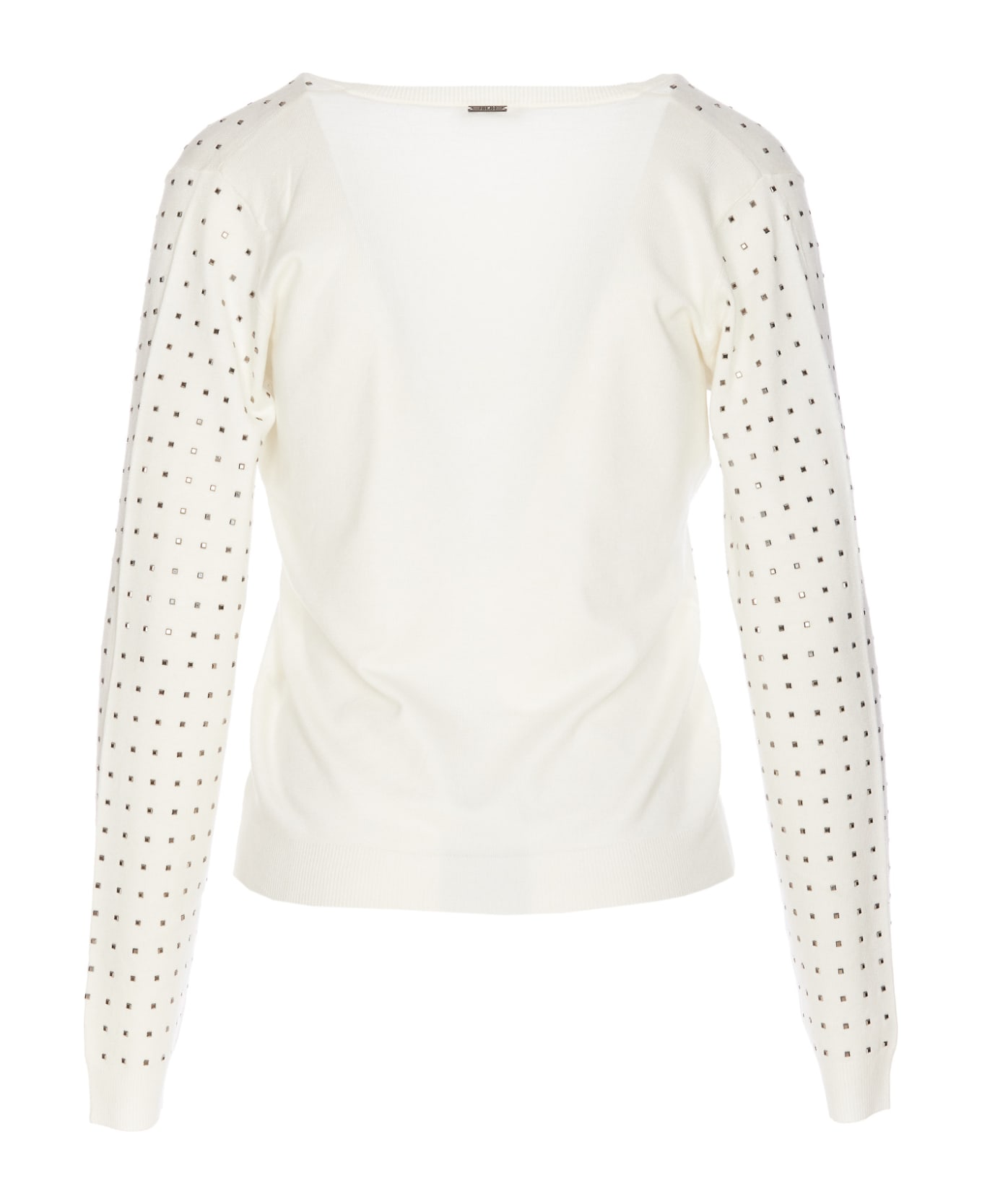 Liu-Jo Strass Sweater - White ニットウェア