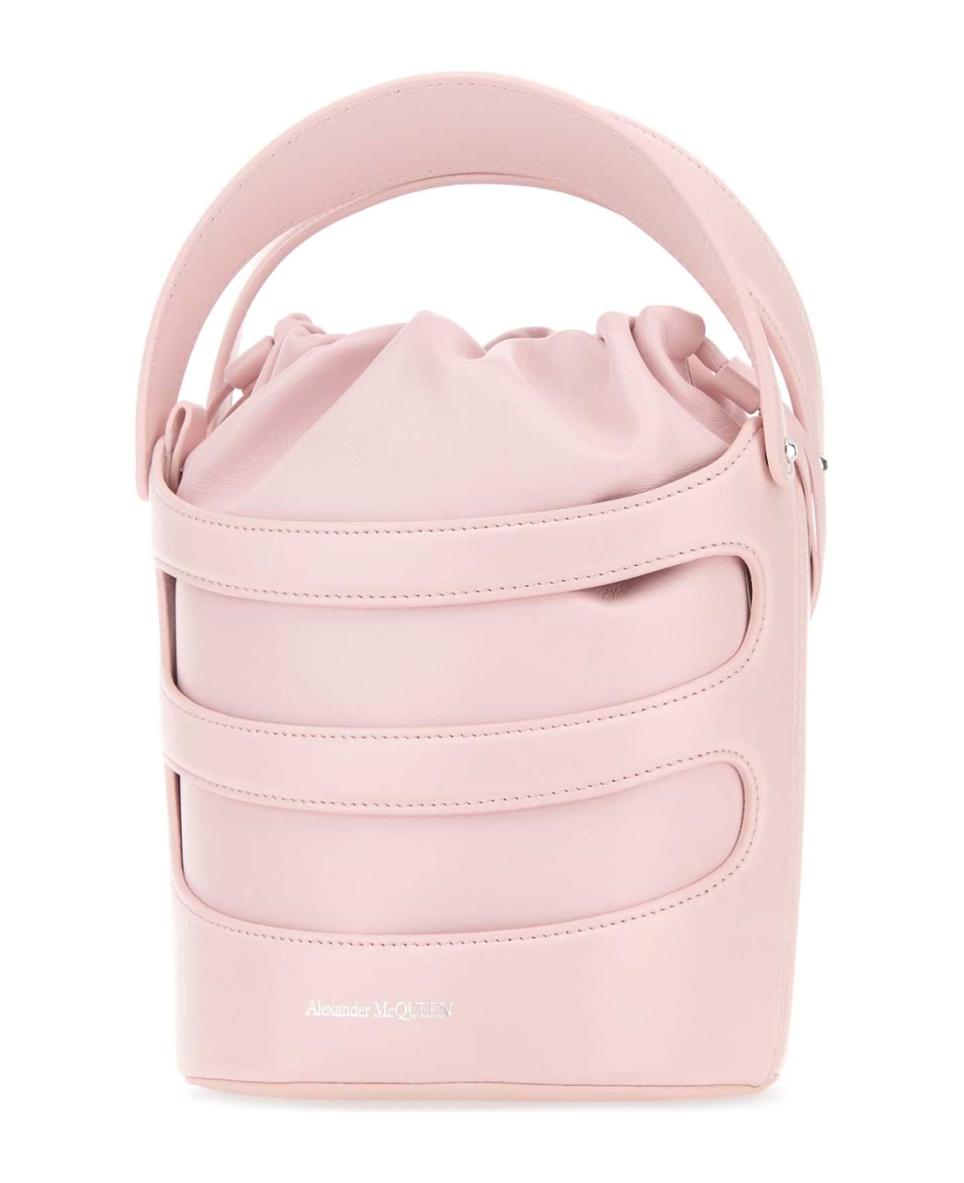 Alexander McQueen Pastel Pink Leather The Rise Bucket Bag - VENUS トートバッグ