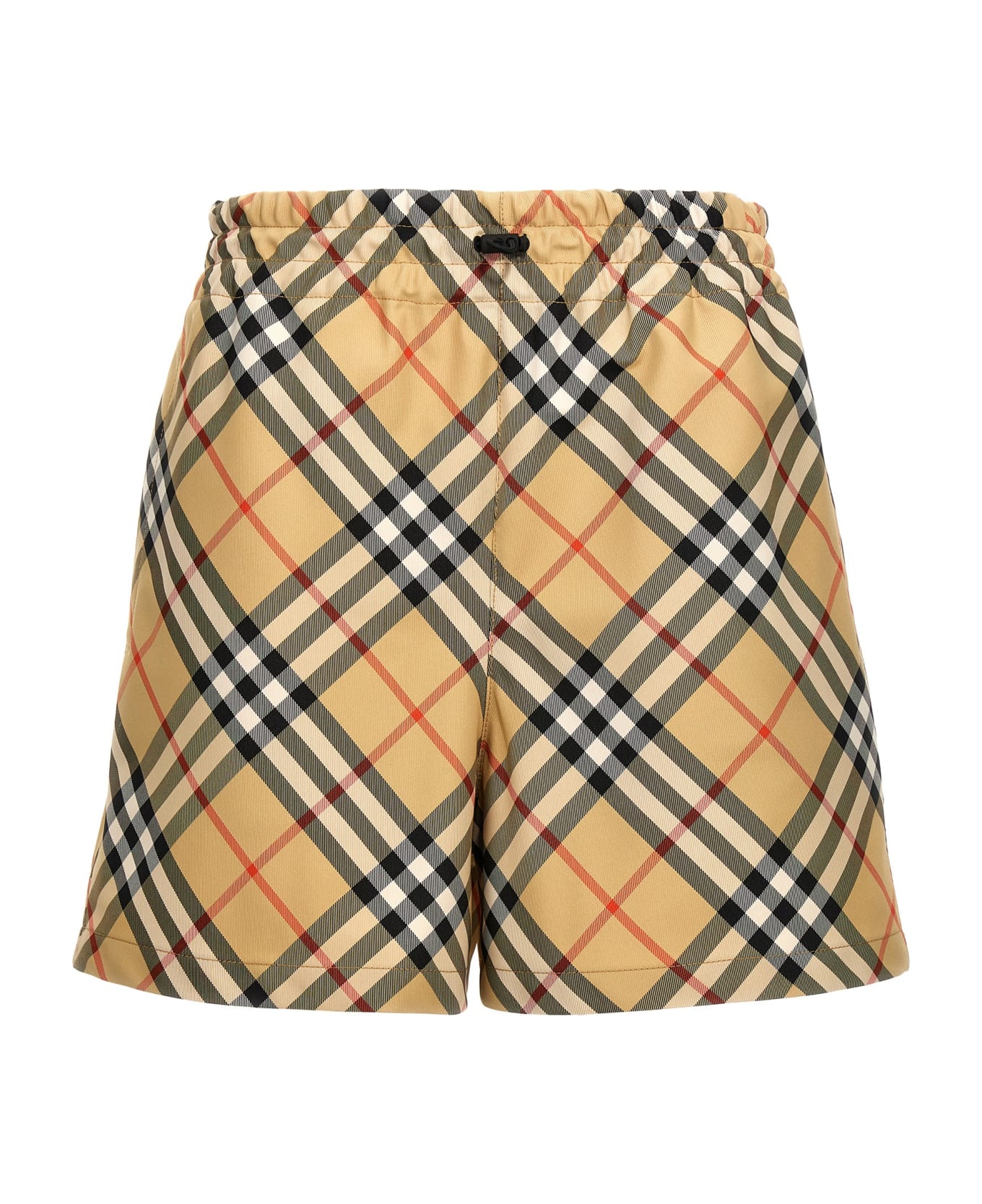Burberry Check Bermuda Shorts - Beige