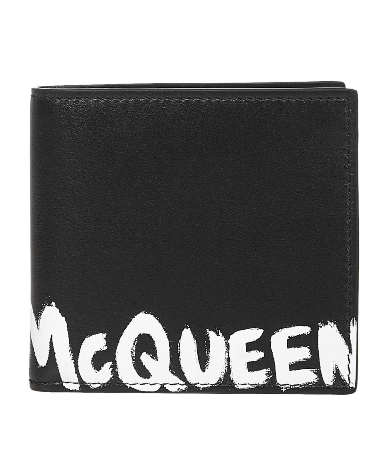 Alexander McQueen Leather Billfold Wallet - Black