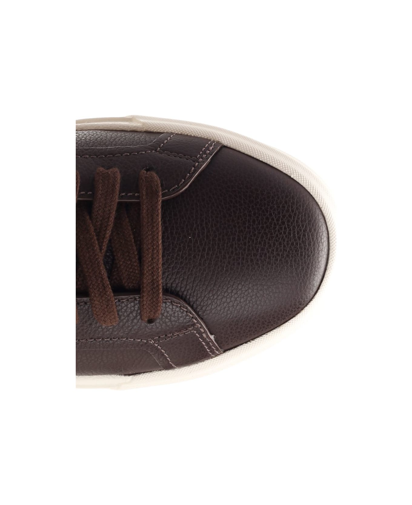 Santoni "double Buckle" Sneaker - Brown