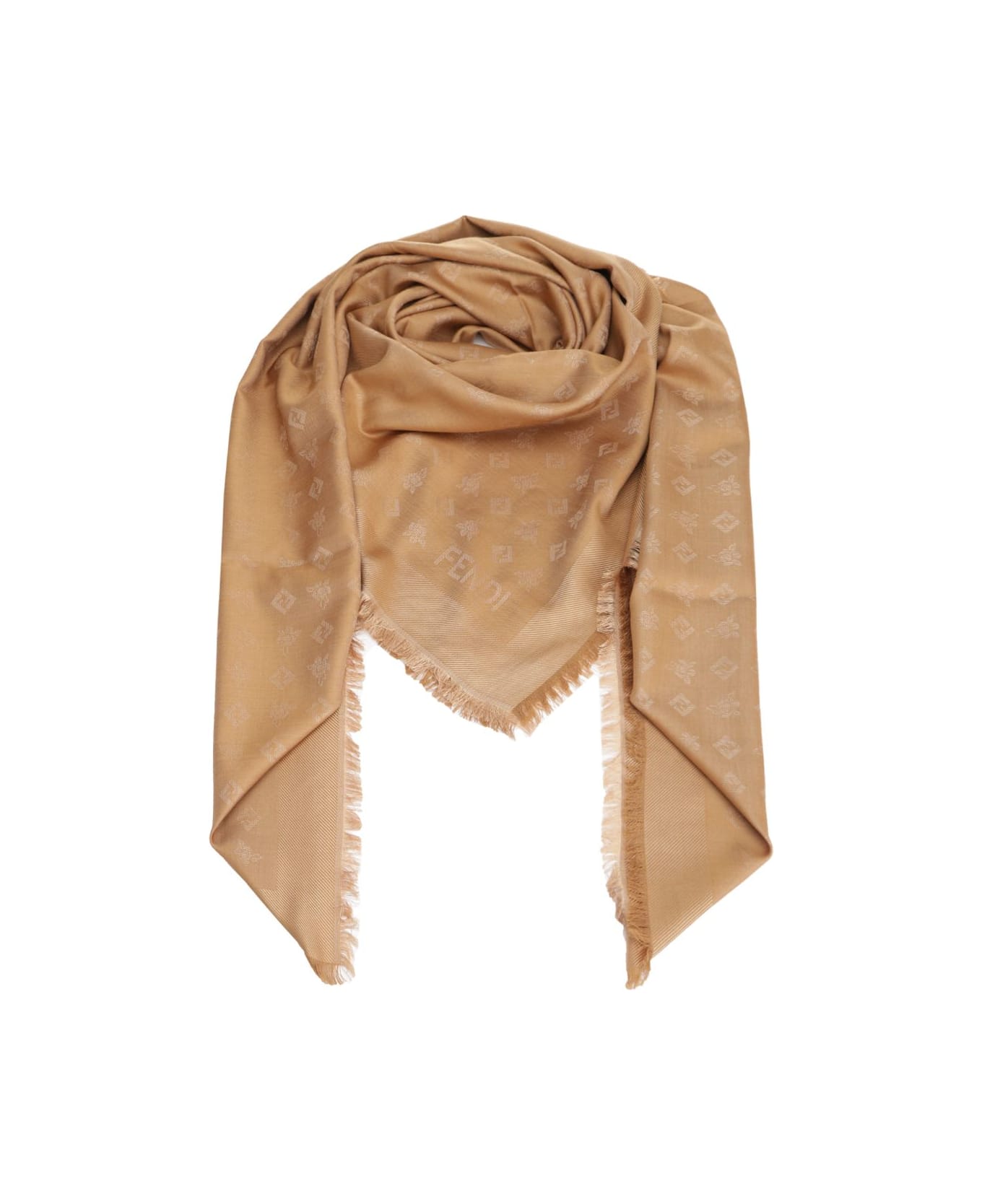 Fendi Jacquard Shawl - Brown