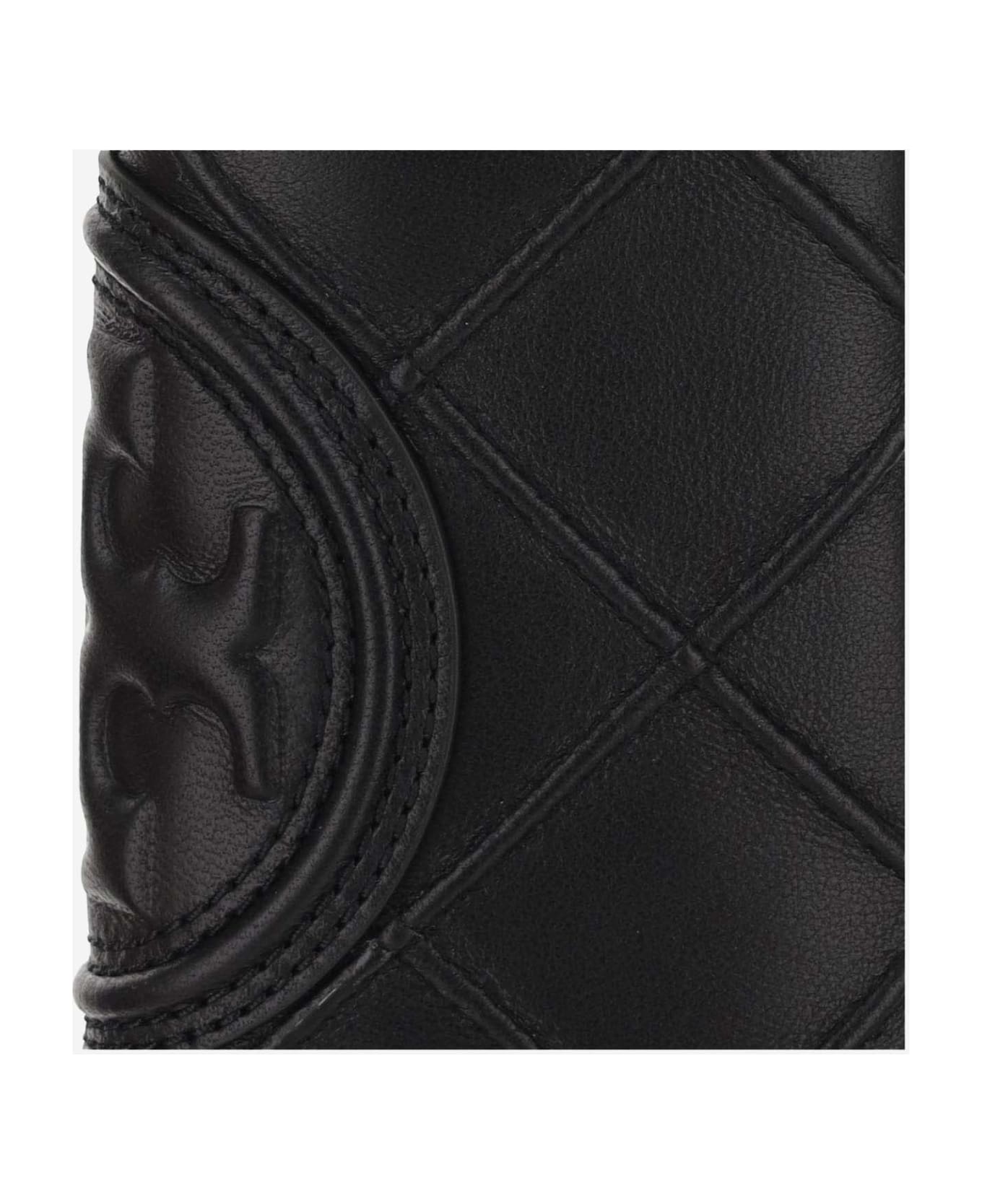 Tory Burch Fleming Soft Small Flap Wallet - Black