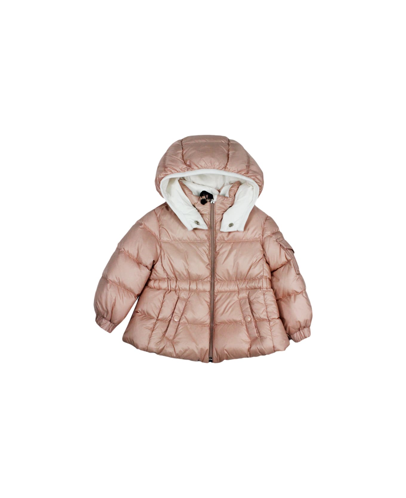 Moncler Down Jacket Sayna Parka Padded With Down With Removable Hood - Pink