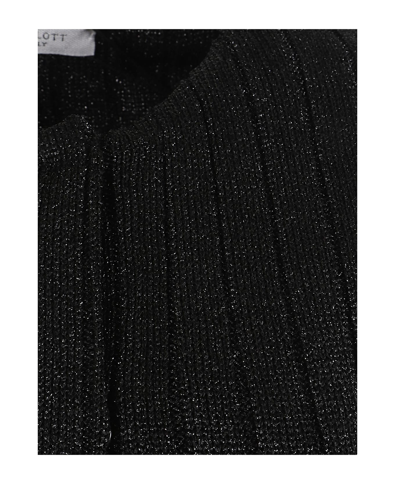 Charlott Gilet Lana Lurex - Nero