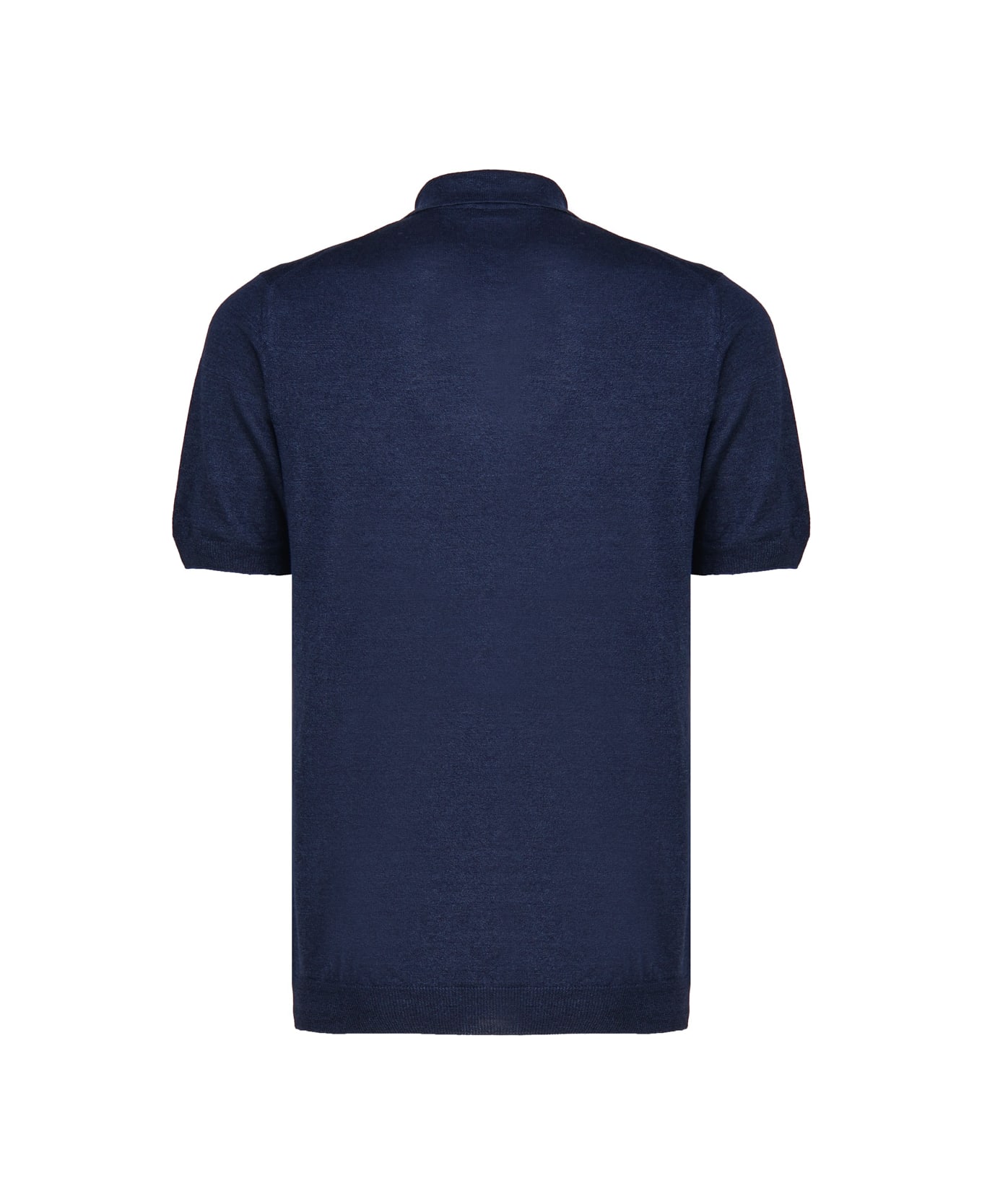 Fay Knitted Polo Shirt - Blue