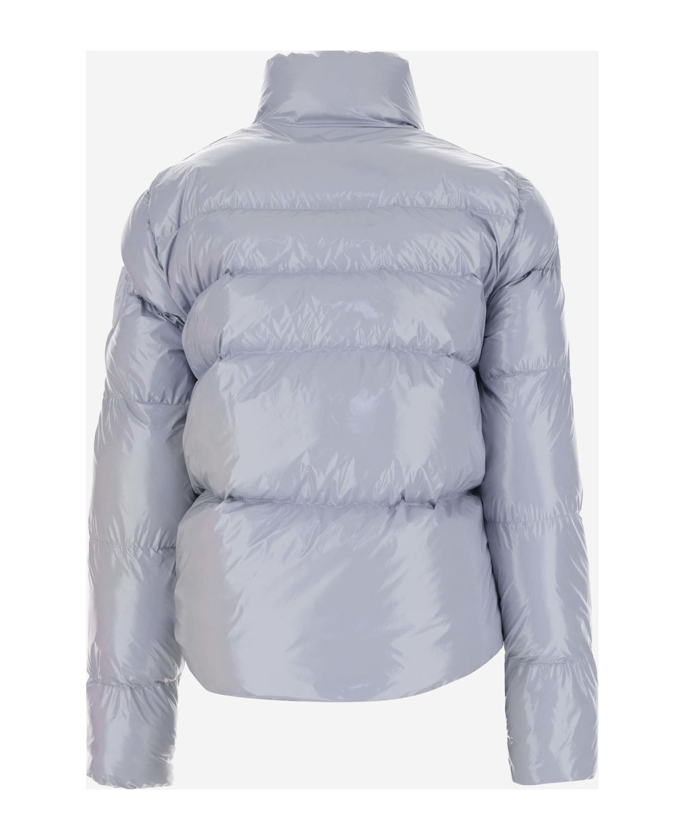 Pinko High Shine Down Jacket - Dusty blue