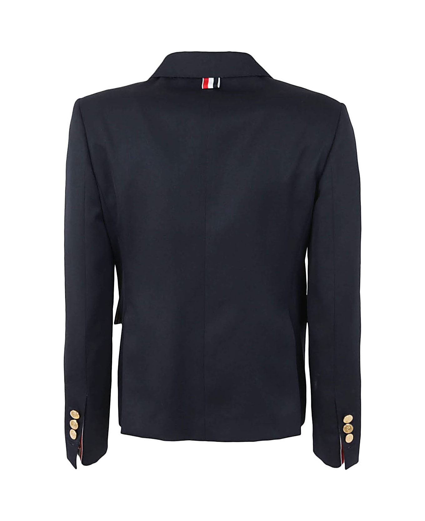Thom Browne High Armhole Sportcoat In Wool Gabardine - Navy コート
