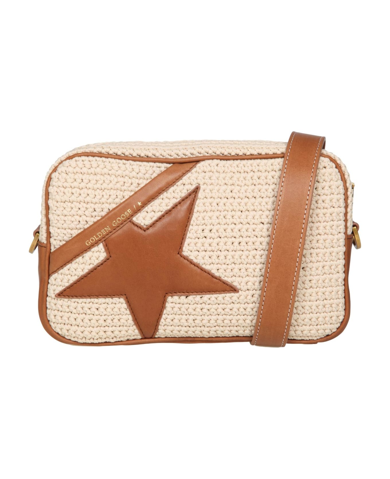 Golden Goose Star Crochet Cross-body Bag - Beige
