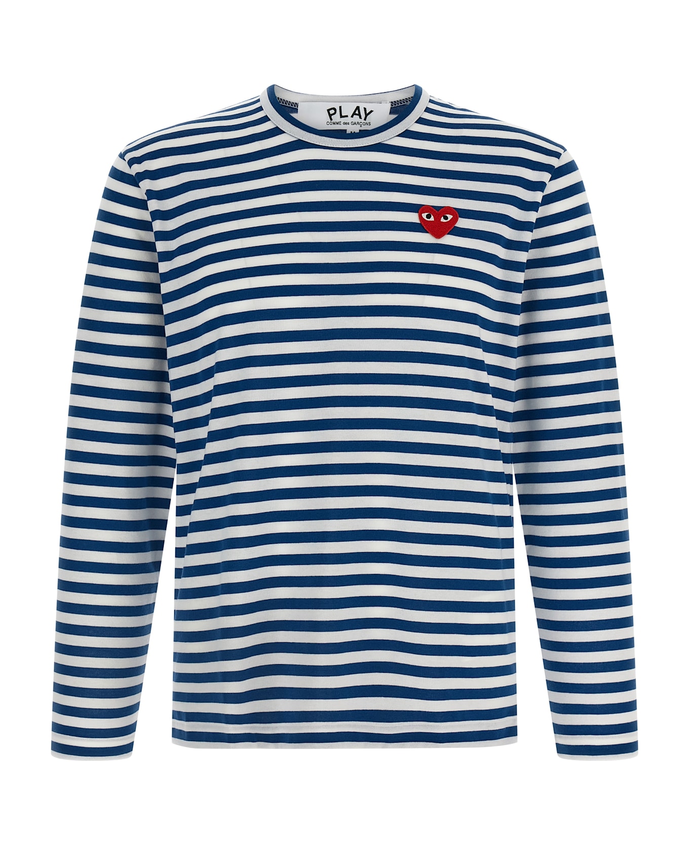 Comme des Garçons Play Logo Patch Stripes T-shirt - Blue