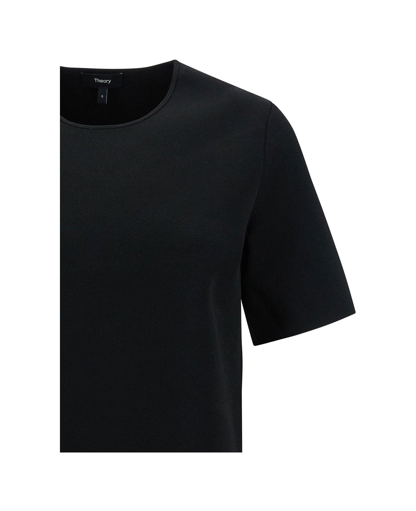 Theory Short-sleeved Crewneck Jersey T-shirt - Black