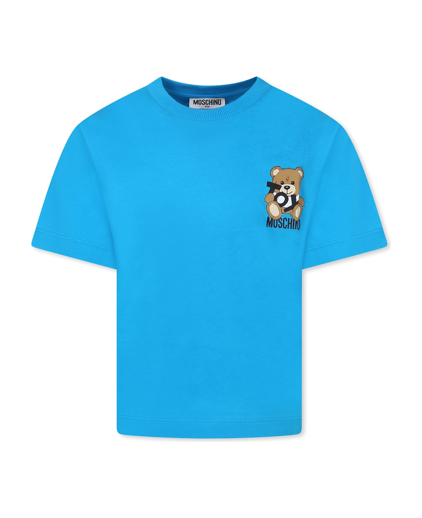 Moschino Light Blue T-shirt For Boy With Teddy Bear - Light Blue