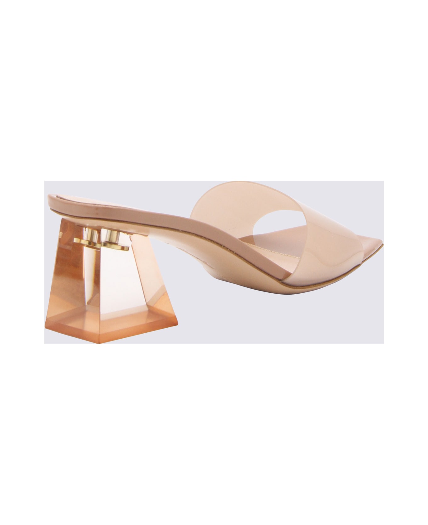 Gianvito Rossi Beige Pvc And Leather Cosmic Sandals - PRALINE サンダル