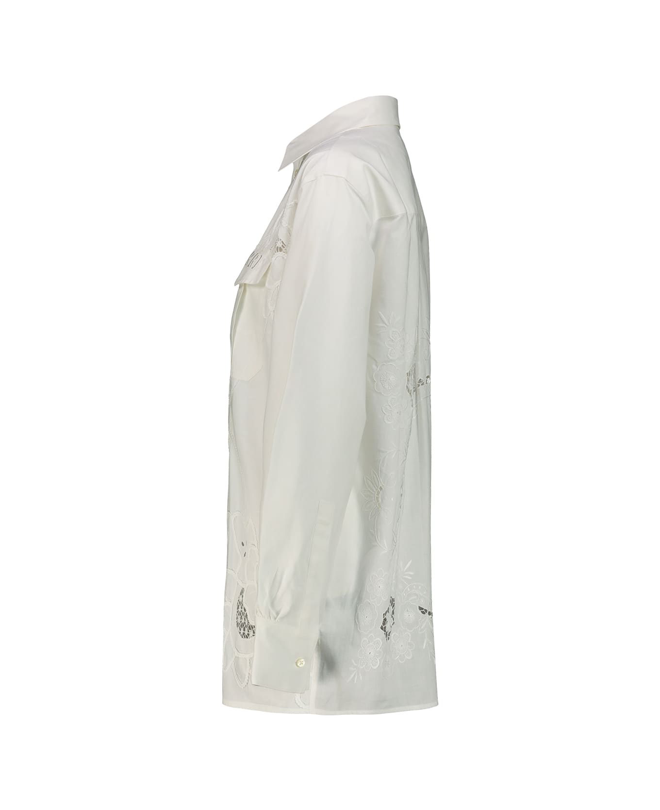 Marine Serre Shirt In Regenerated Household Linen - Off White