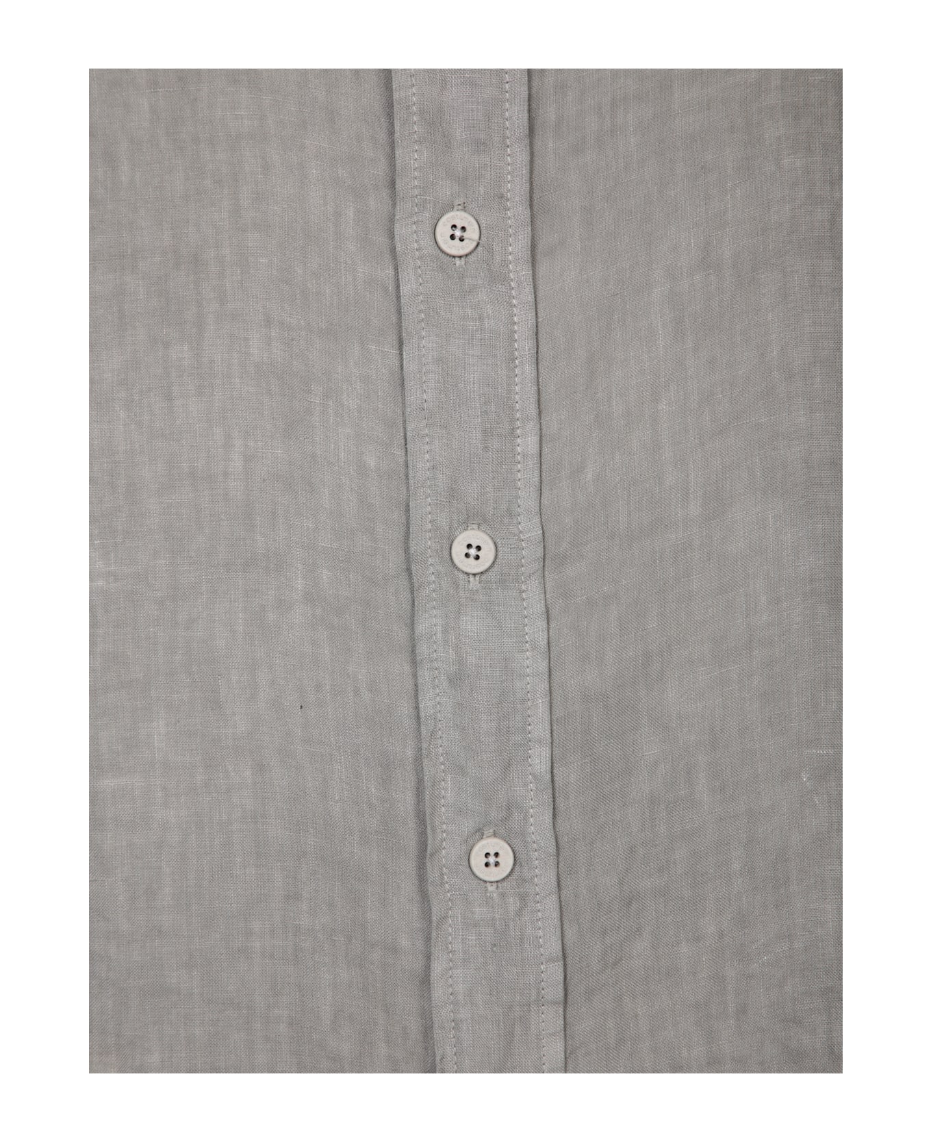 costumein Andrea Linen Shirt In Grey Green - Grey