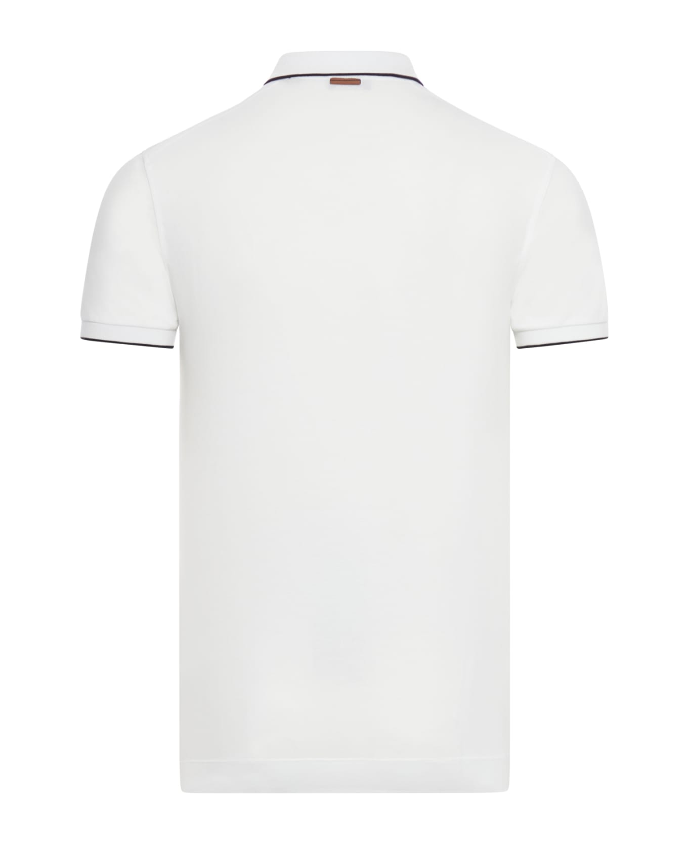 Zegna Stretch Cotton Polo - White ポロシャツ