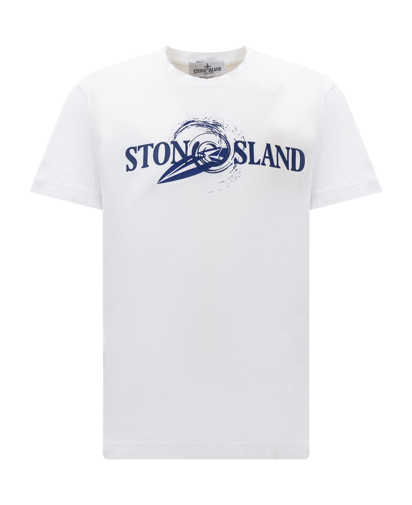 Stone Island Junior T-shirt With Logo - WHITE Tシャツ＆ポロシャツ