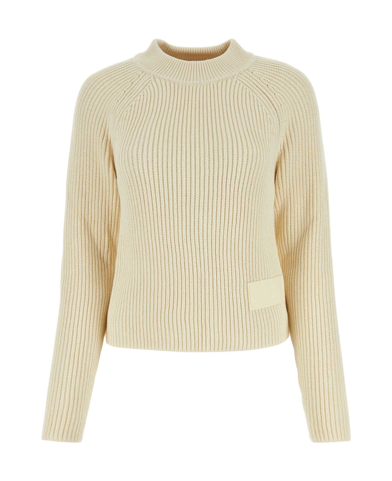 Ami Alexandre Mattiussi Ivory Cotton Blend Sweater - IVORY