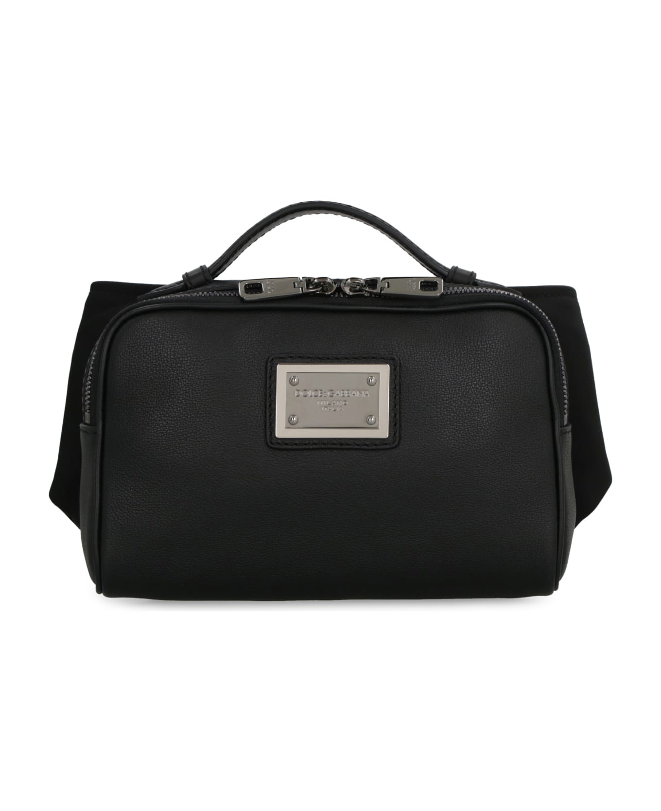 Dolce & Gabbana Leather Belt Bag - black