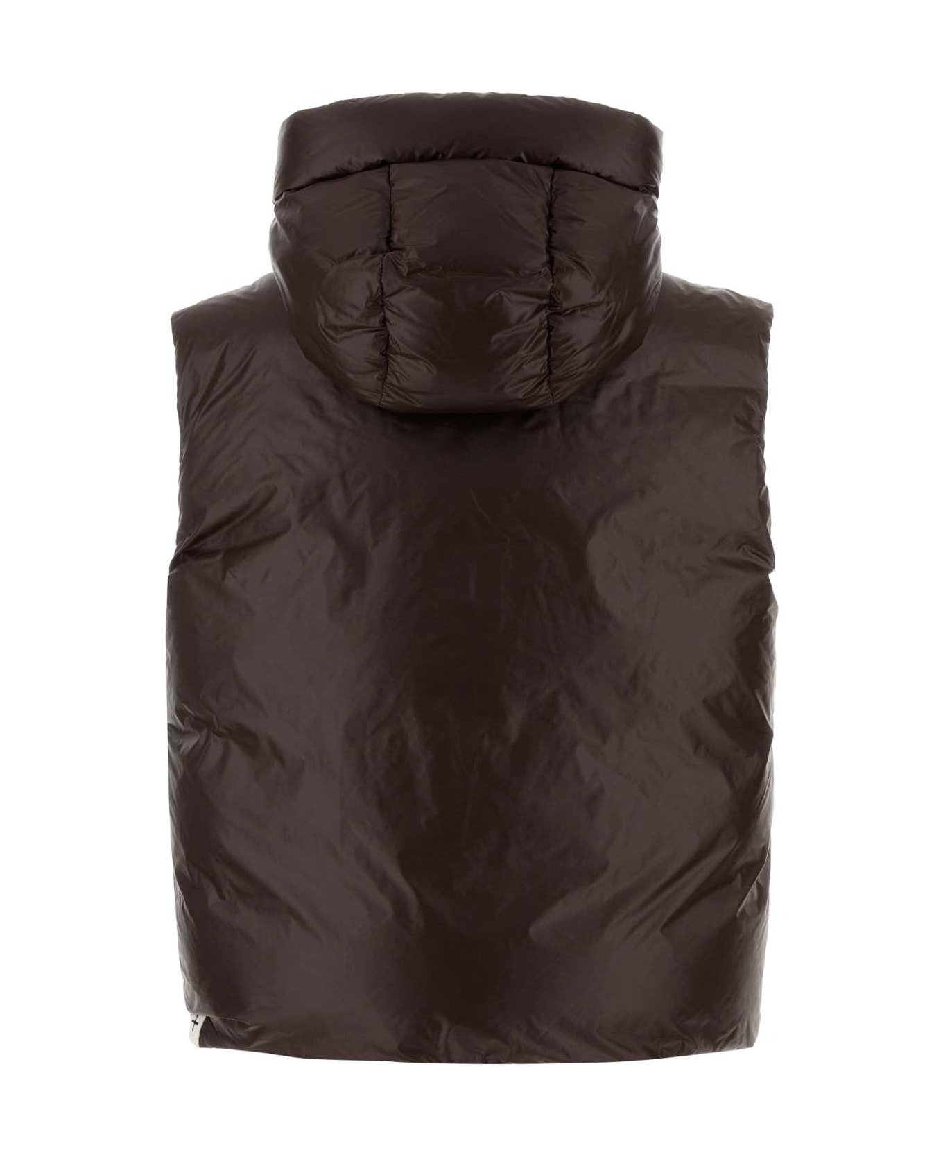 Jil Sander Chocolate Nylon Down Jacket - BORDEAUX