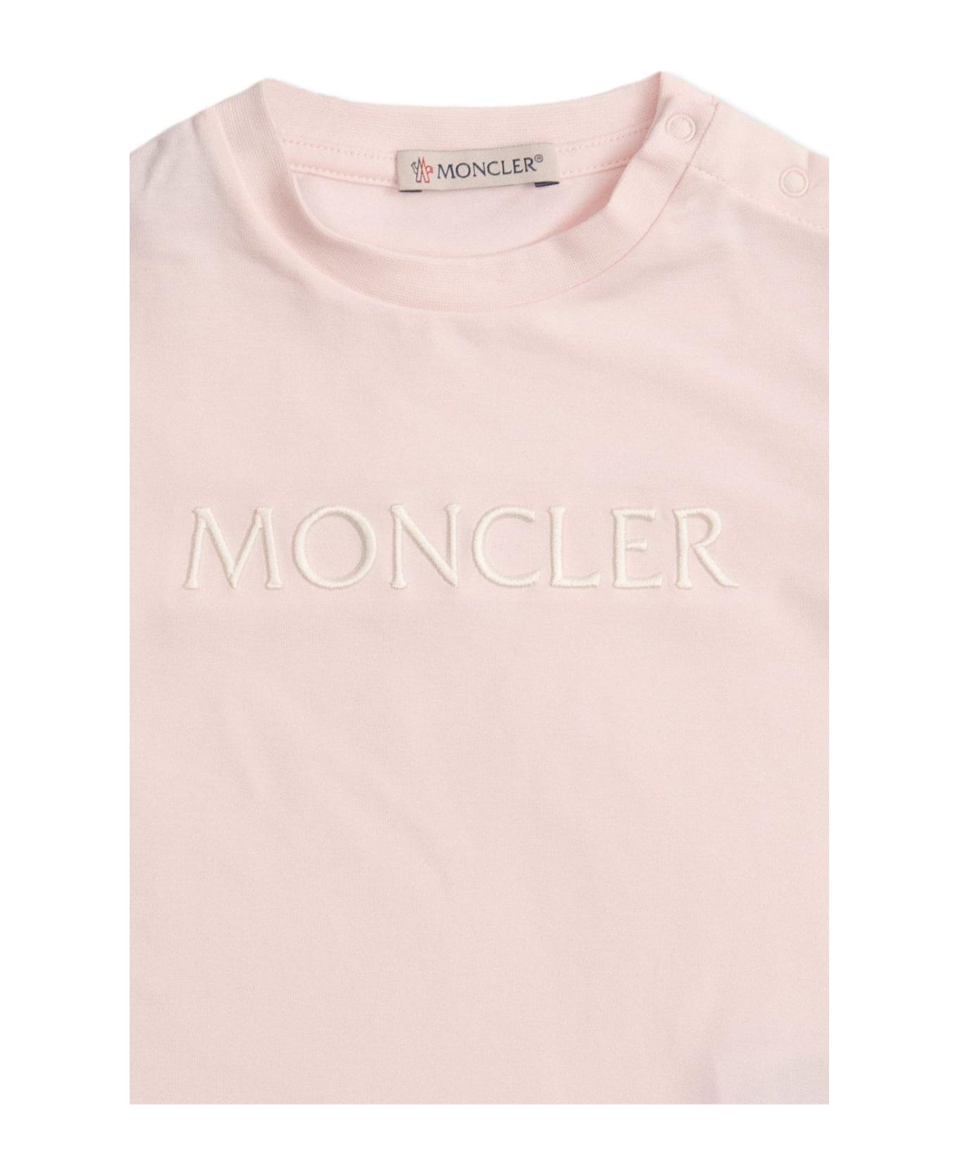 Moncler Logo-embroidered Crewneck T-shirt Tシャツ＆ポロシャツ
