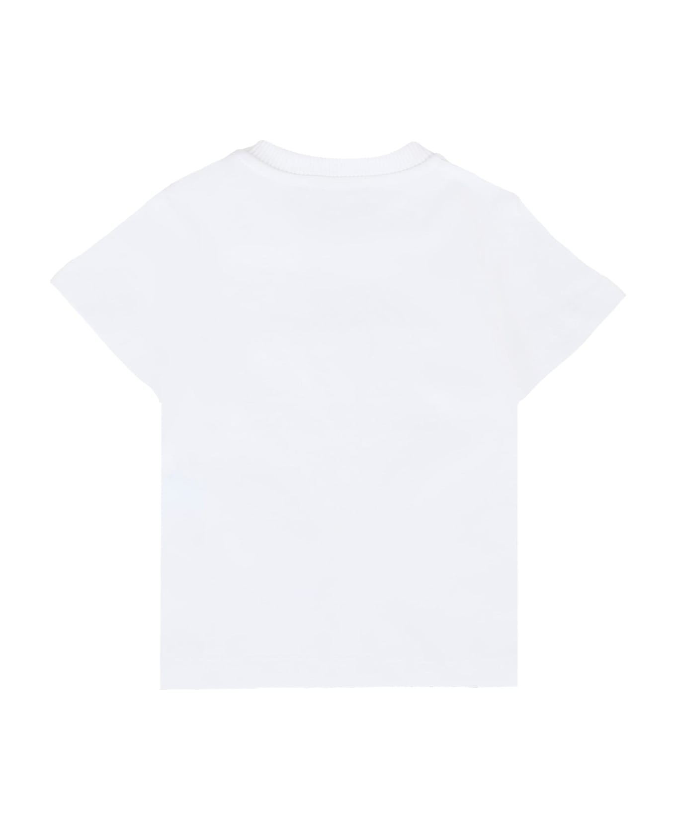 Moschino White T-shirt For Baby Girl With Logo - White